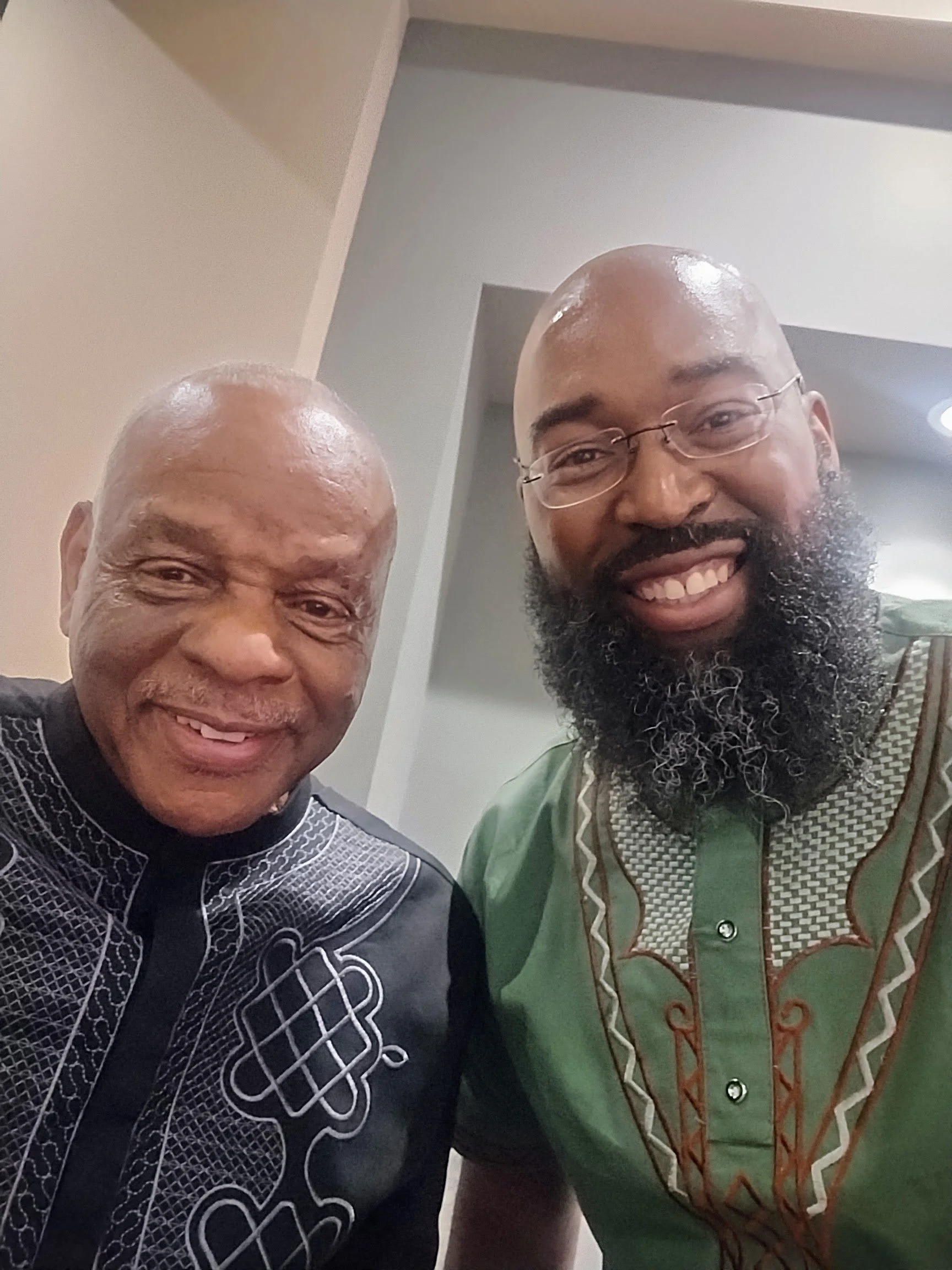 Gareth Murray with Dr. Molefi Kete Asante