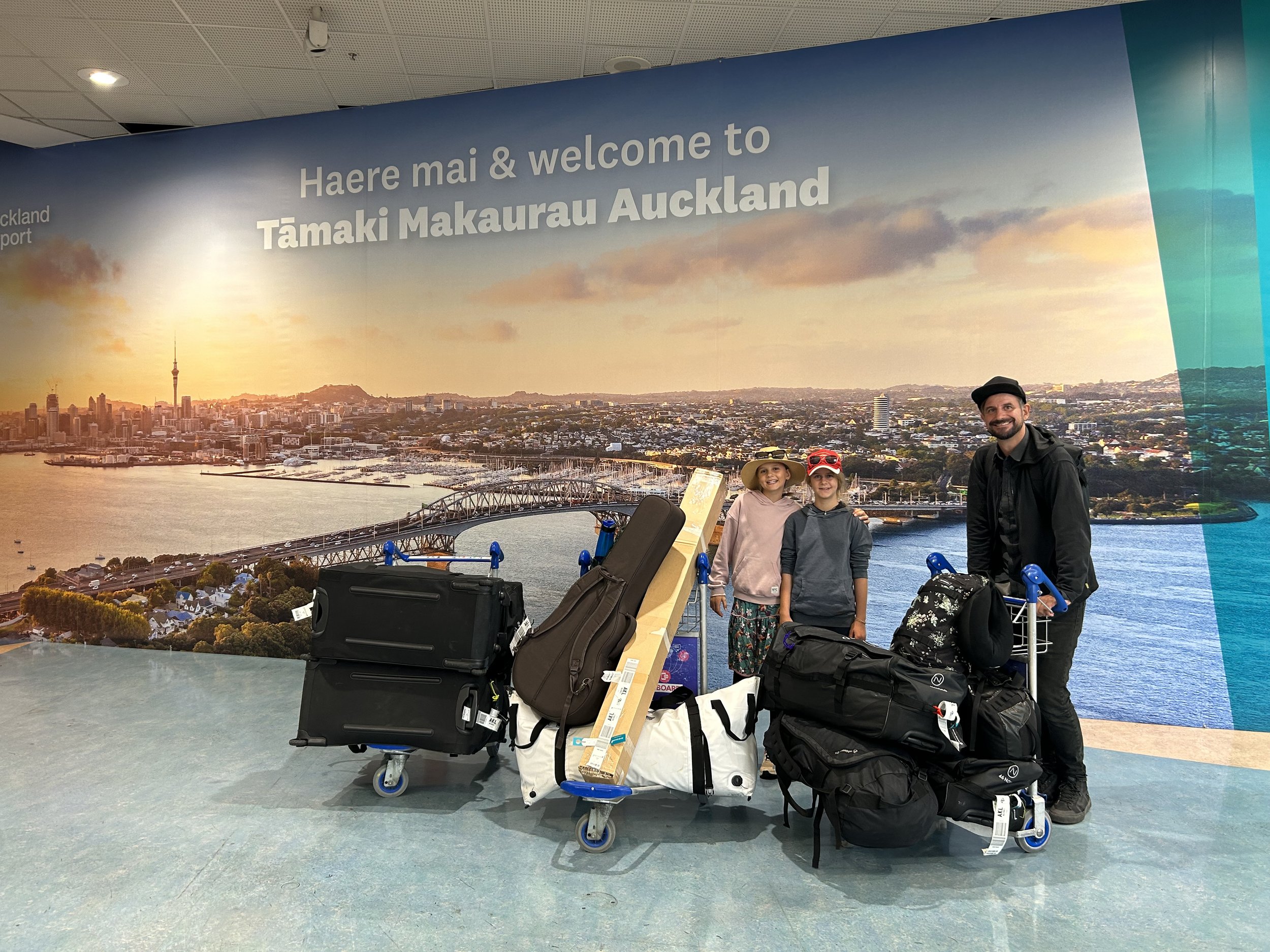 In der Luft nach Neuseeland