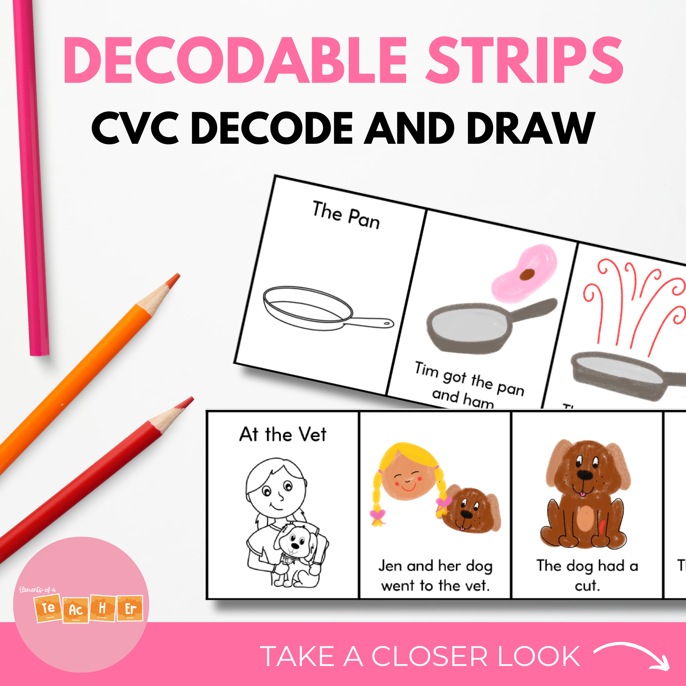 CVC Decodable Strips
