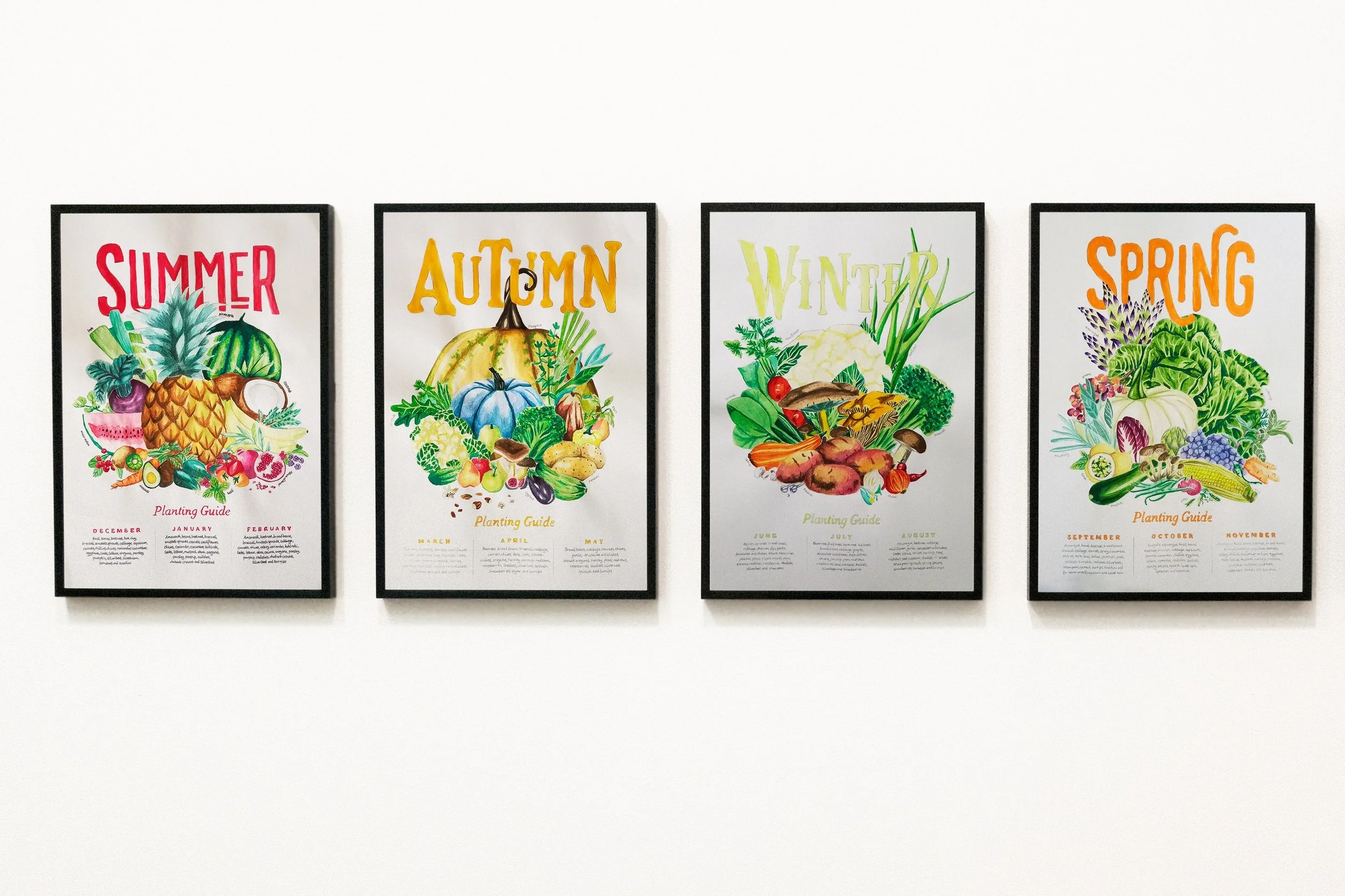 Seasonal Food Posters — Ashlee Sartain's Designs