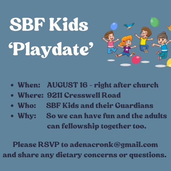 SBF Kids Playdate