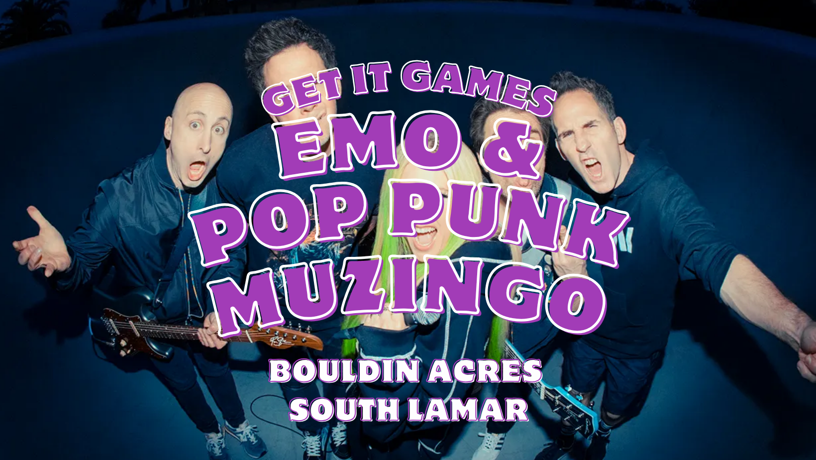 Emo + Pop Punk Muzingo (Music + Bingo)