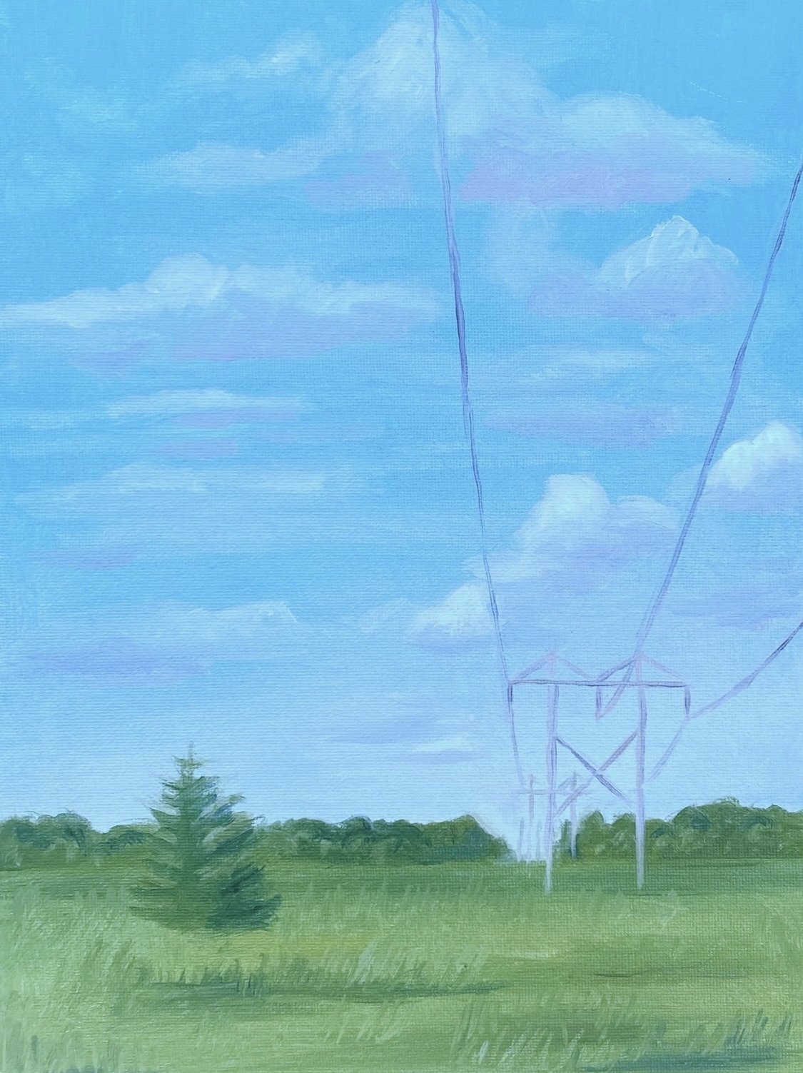 Everything's Okay, 2024. Oil on canvas, 9"x12". Available