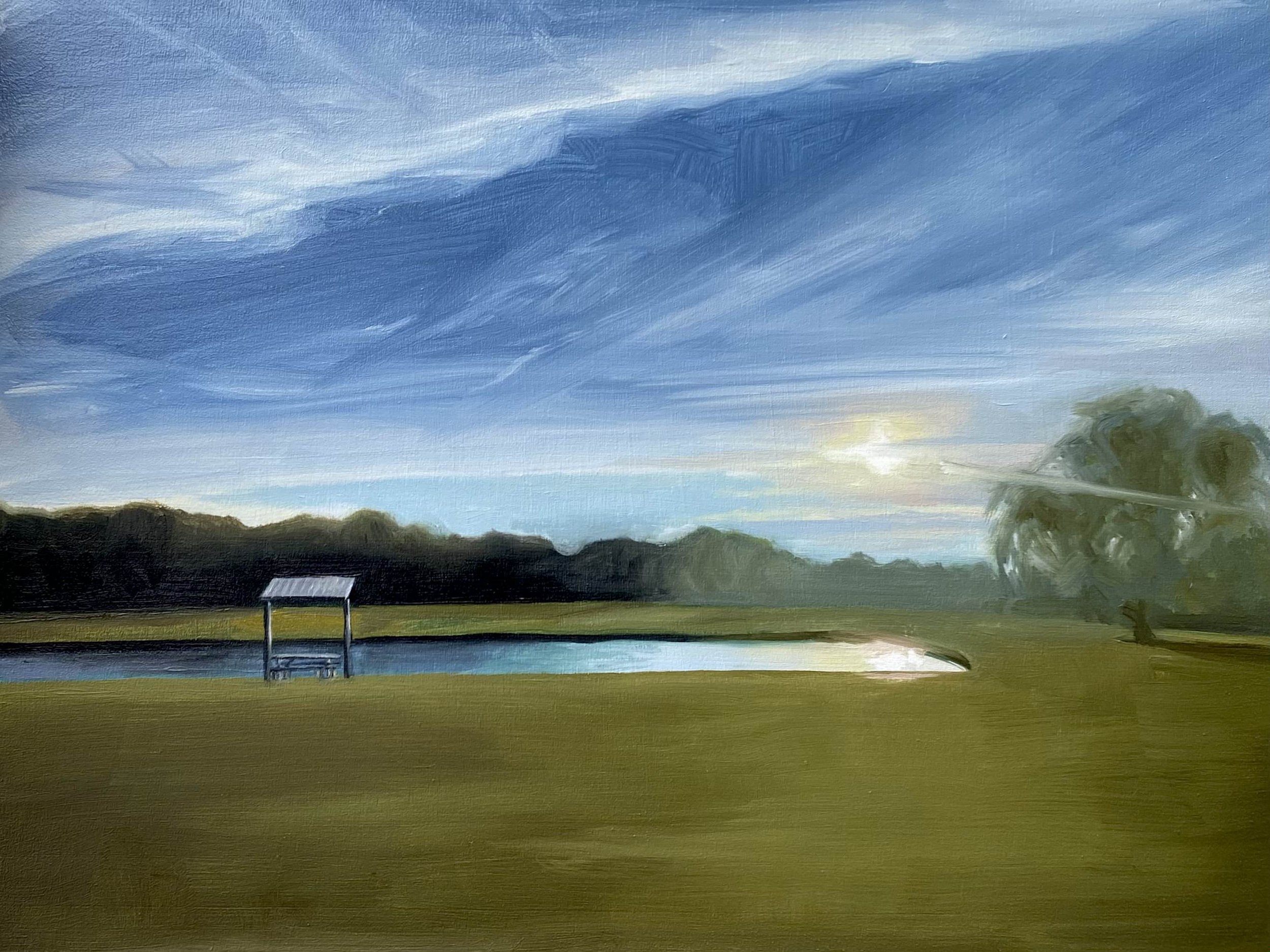 Bliss, 2024. Oil on wood panel, 9"x12"x0.75". Sold