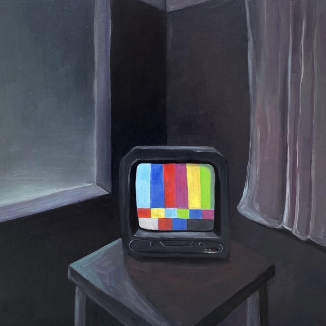 Simulated Reality, 2023. Oil on canvas, 20"x20". Sold