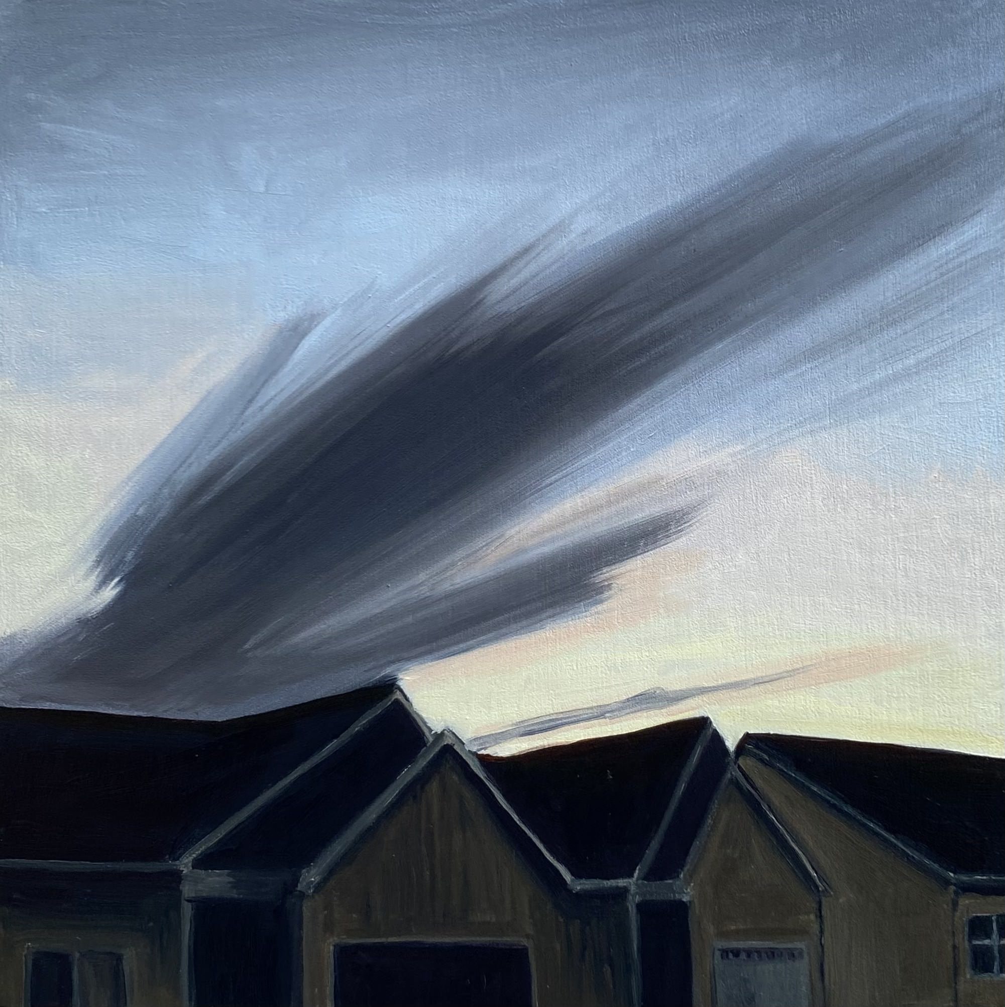 Cirrus, 2024. Oil on wood panel, 8"x8"x0.75". Available