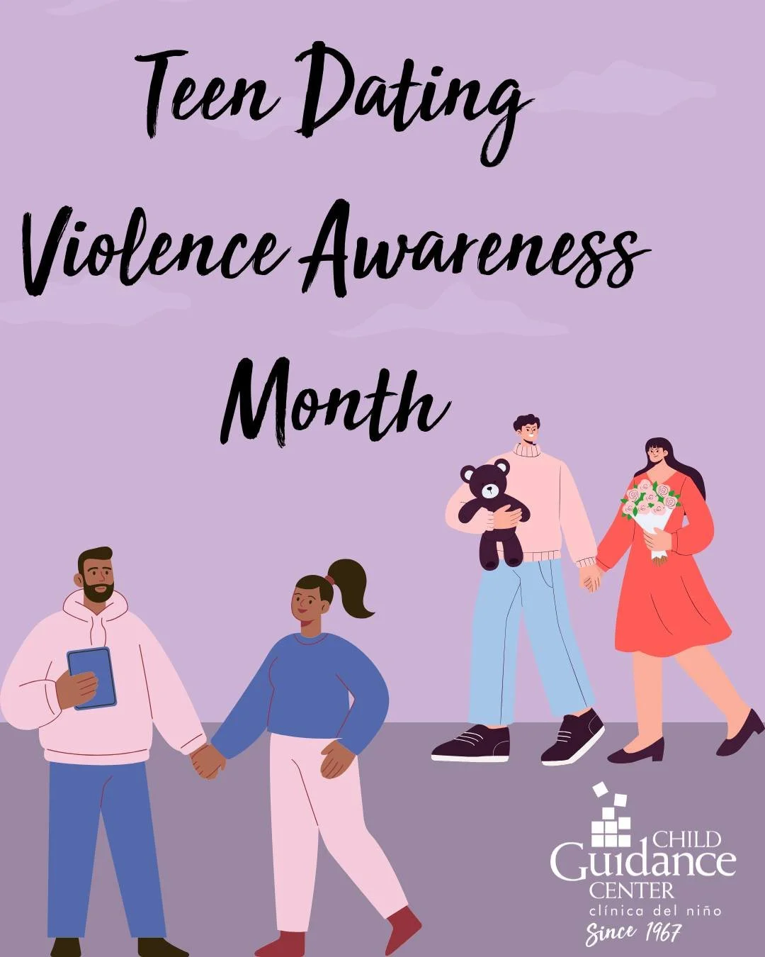 February is Teen Dating Violence Awareness Month. Dating violence is more common than people think, especially among teens &amp; young adults. Child Guidance Center is shining a light on the importance of healthy, respectful relationships for teens. 