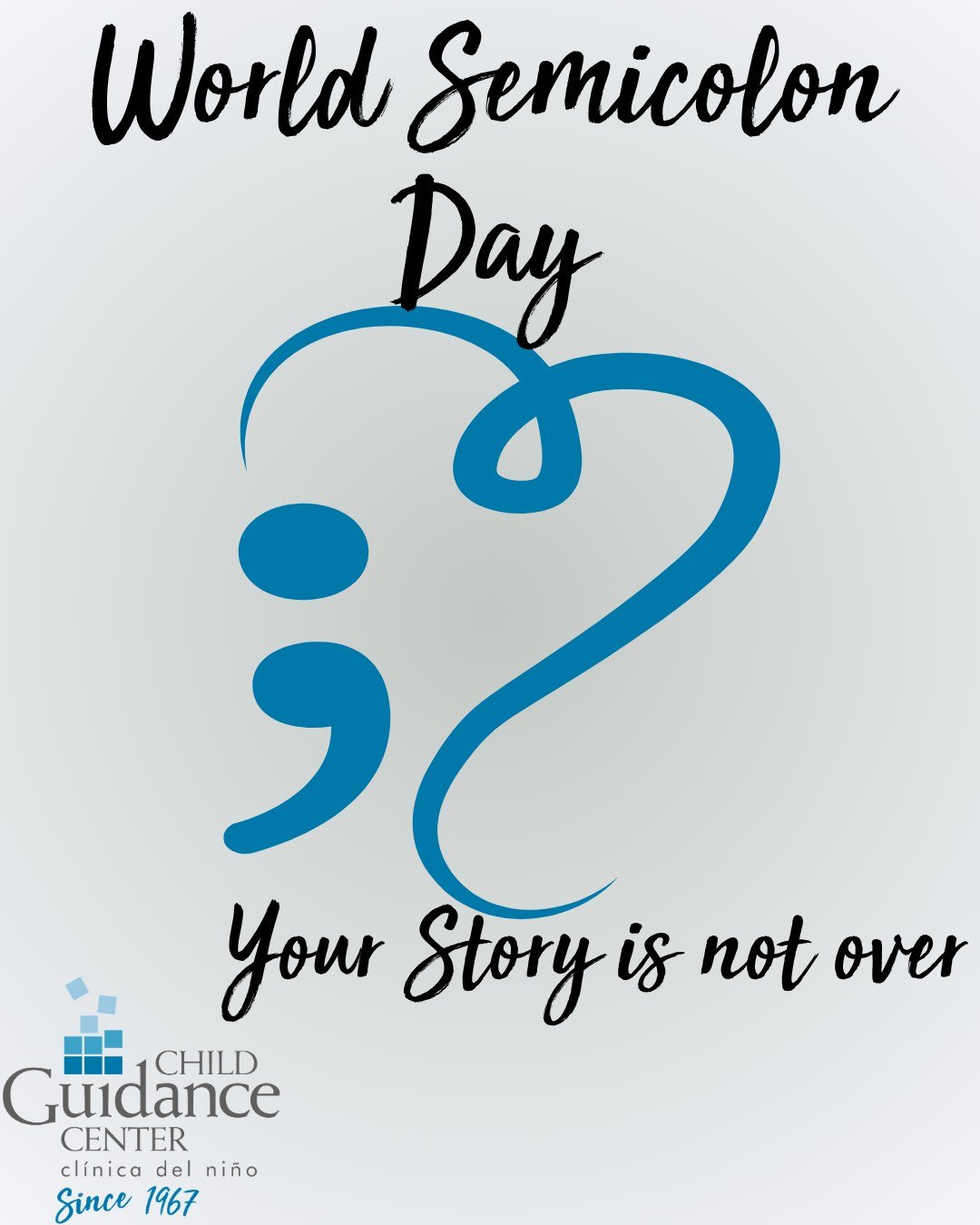 Some stories pause&hellip; but they are never over.

Today, on World Semicolon Day, we stand with those who have faced depression, anxiety, self-harm, and suicide and chose to keep going.

The semicolon represents a sentence the author could have end