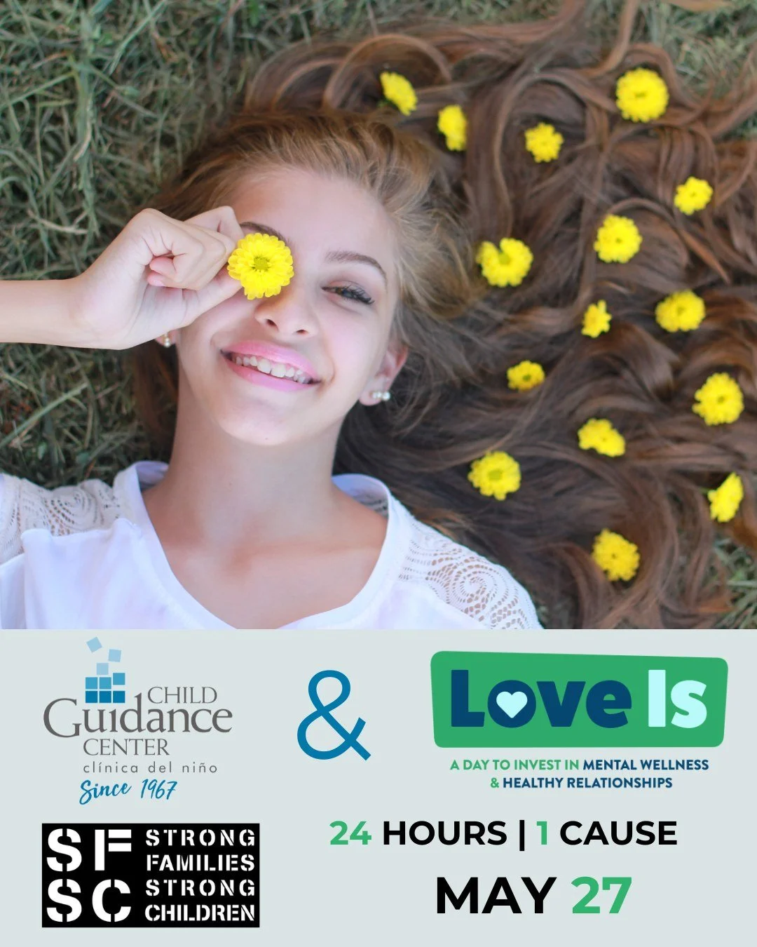 Don&rsquo;t forget LOVE IS... 💜
Join us on Wednesday, May 27th for the 24-hour LOVE IS... fundraiser!
For one full day, we&rsquo;ll come together to support children, families, and veterans' mental health services that make a lasting impact in our c