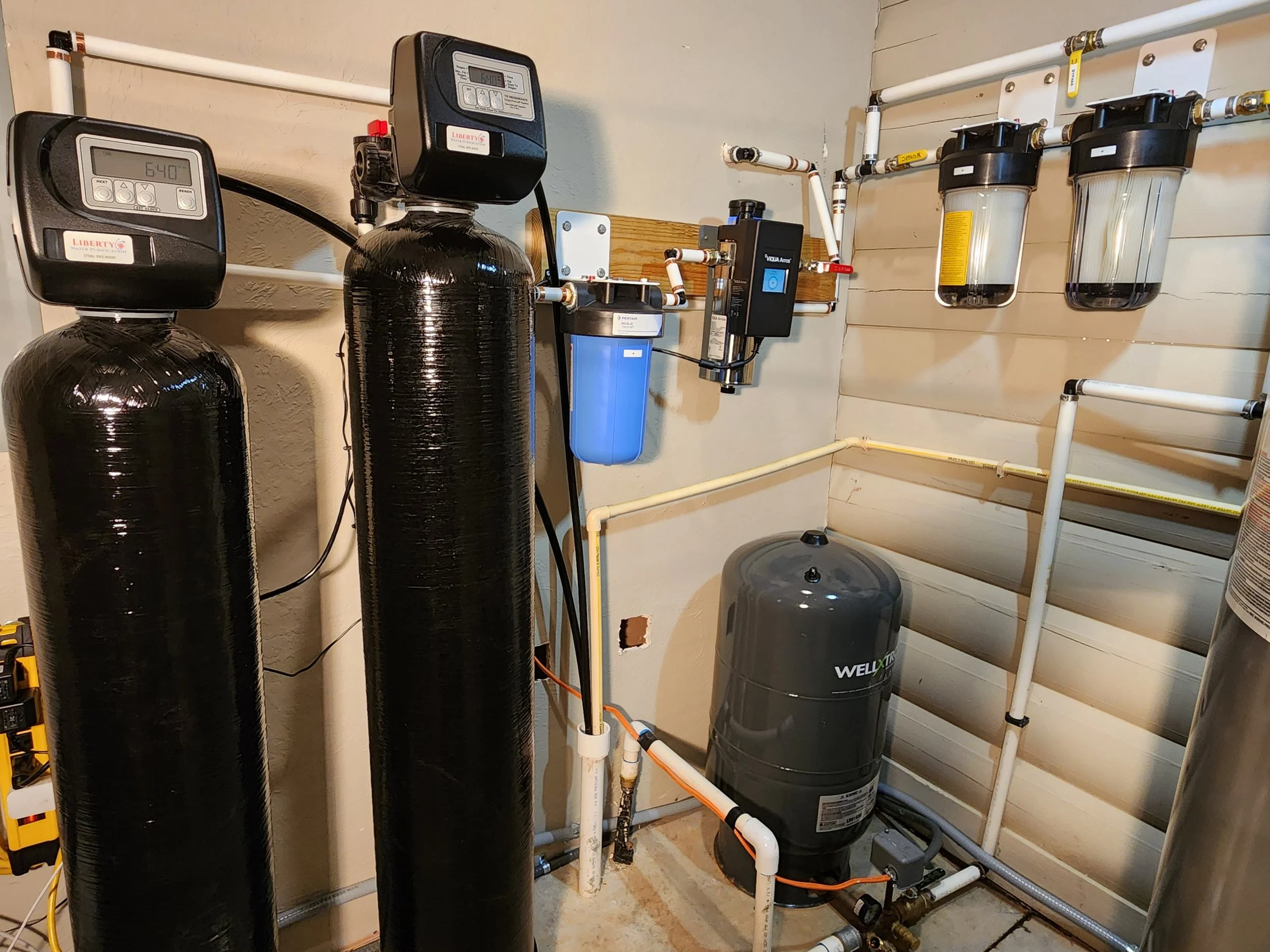 Iron Filter, Catalytic Carbon Filter, Sediment Filters, and Ultraviolet Light Disinfection