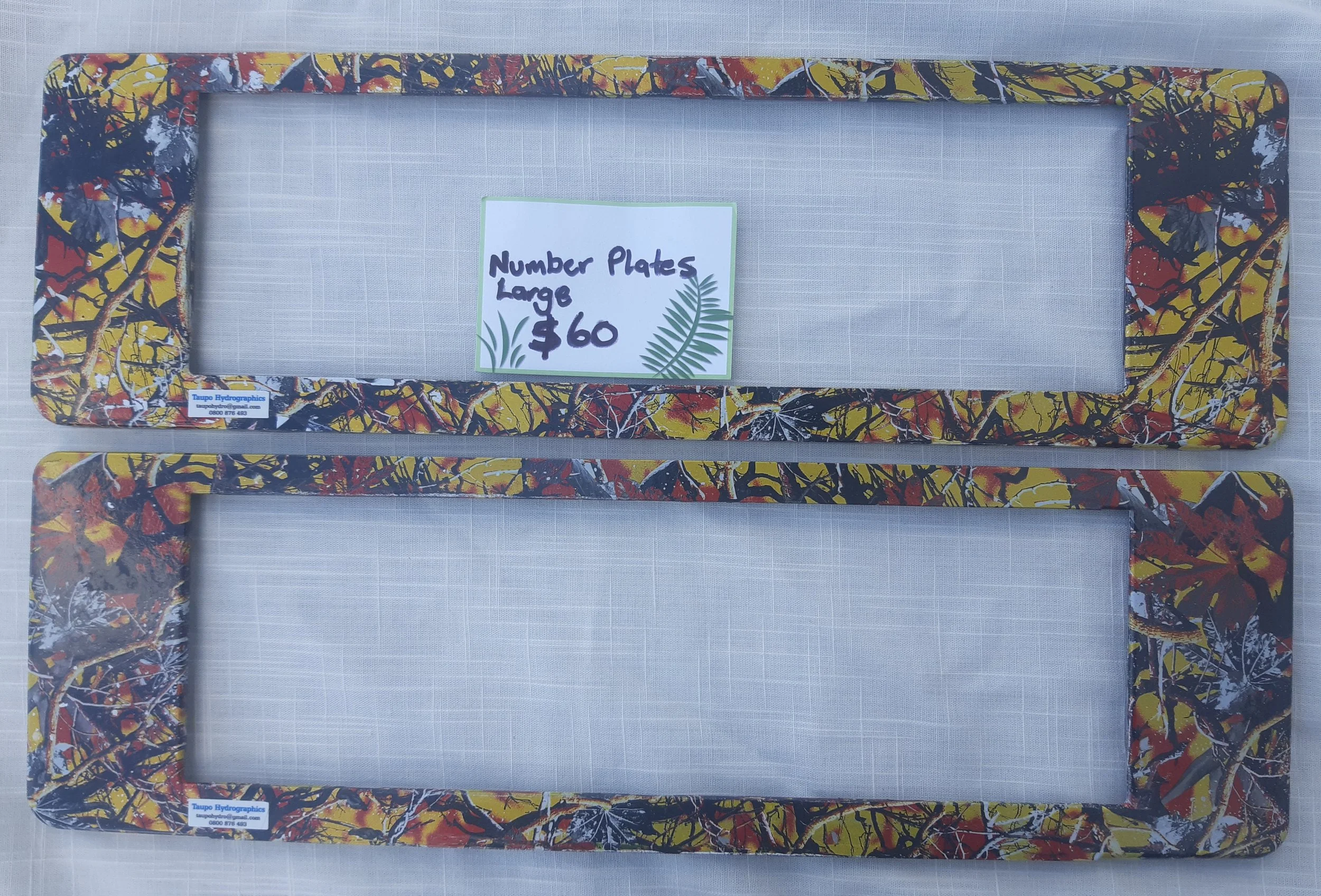 Large Number Plate Surround with Tree Camo