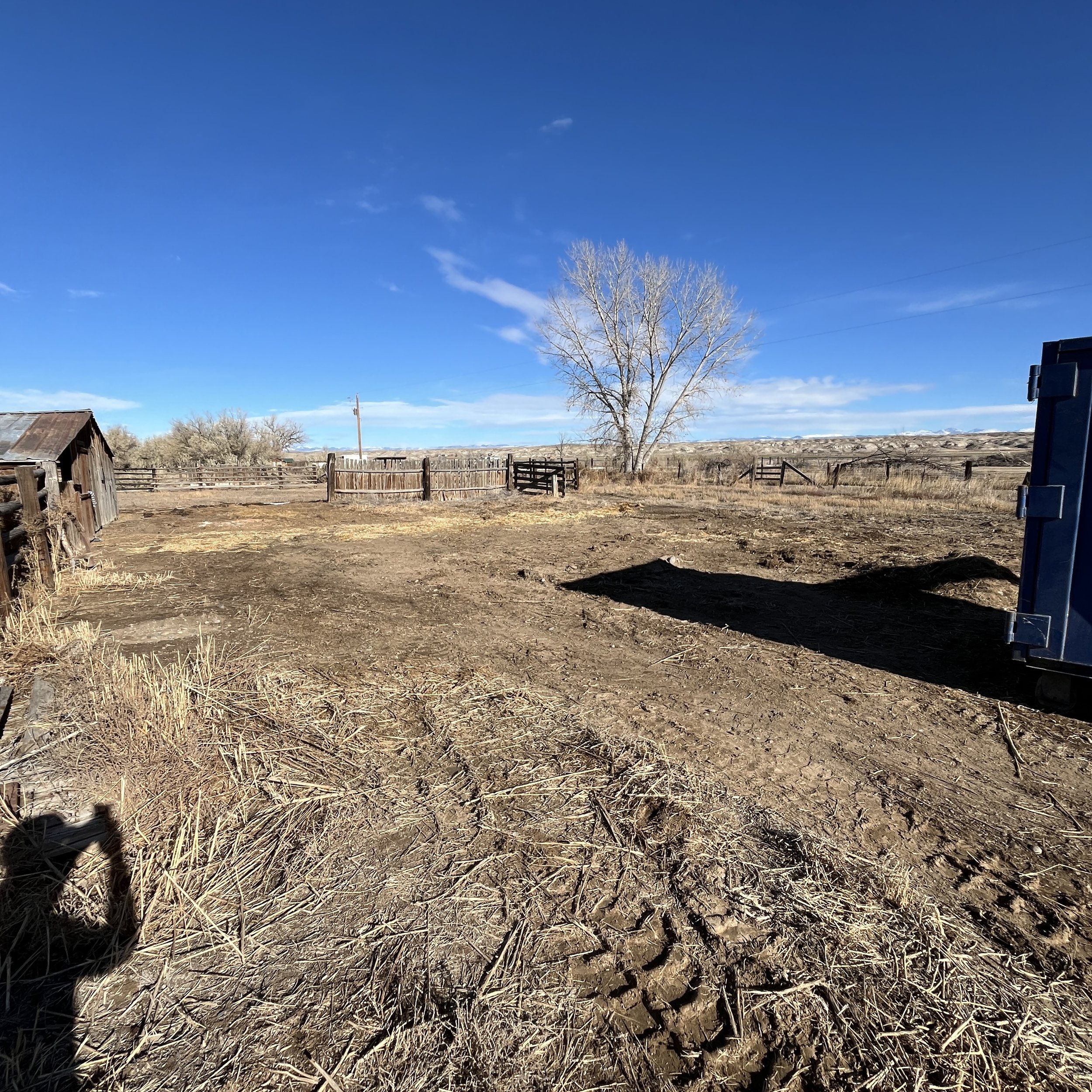 The large debris pile has been removed and all cleaned up in Burlington, WY