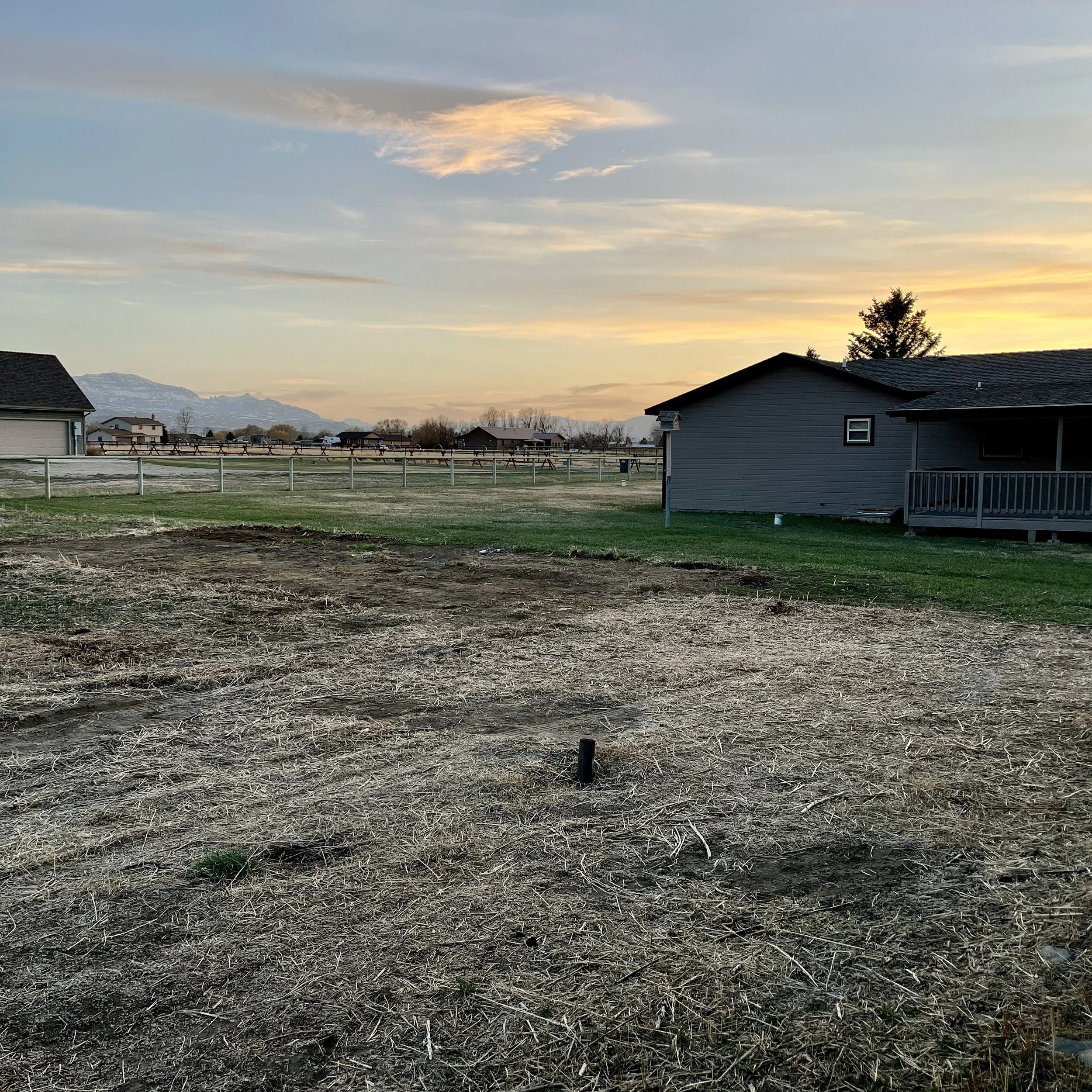 Old shed and barn demolition site all cleaned up in Cody, WY 