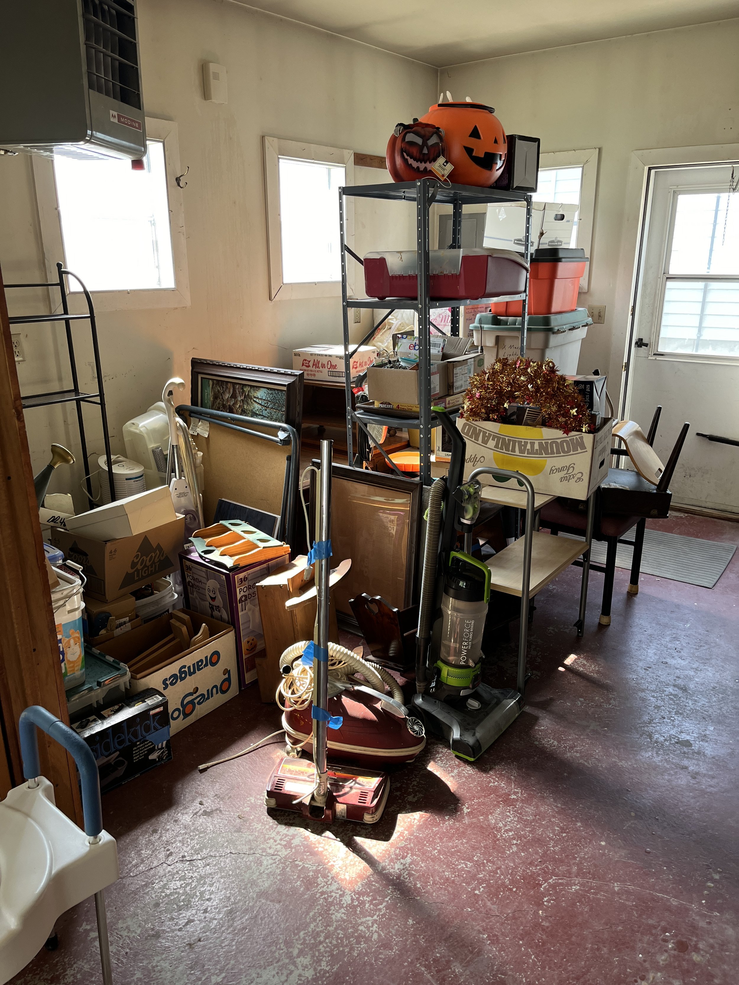 Storage unit full of junk being cleaned out in Powell, WY