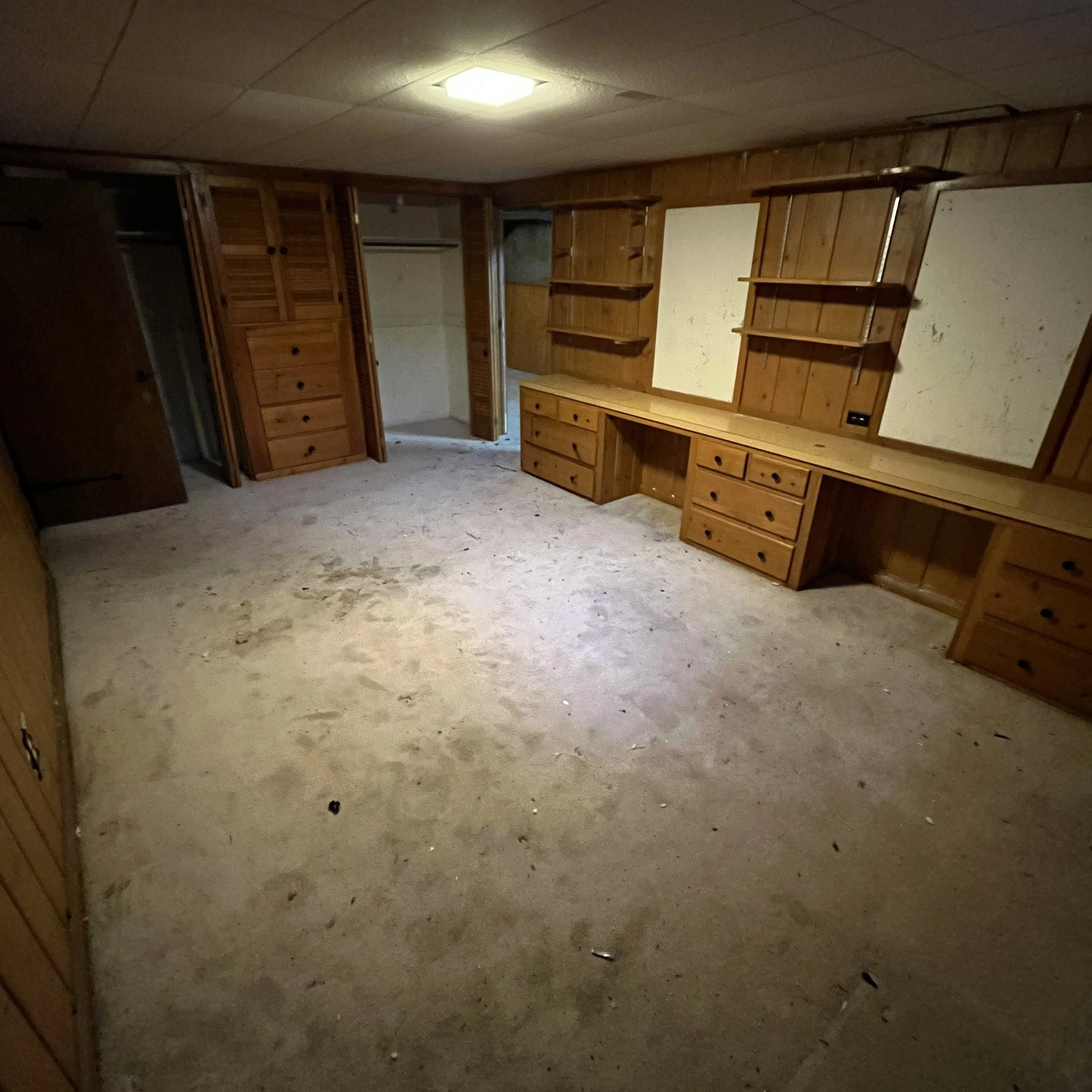 Interior demolition of a room, in a home in Powell, Wy