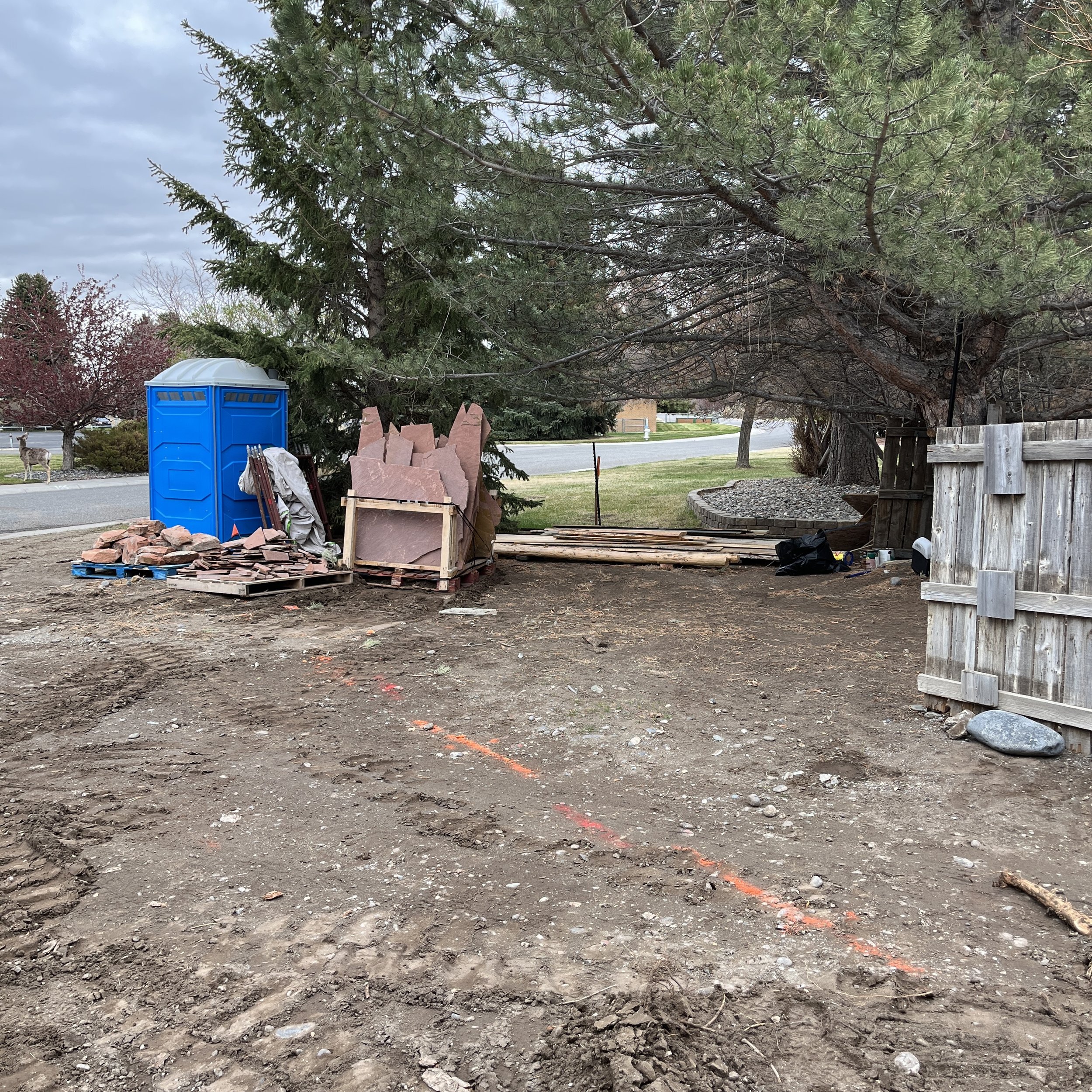 Construction site debris near Cody, WY
