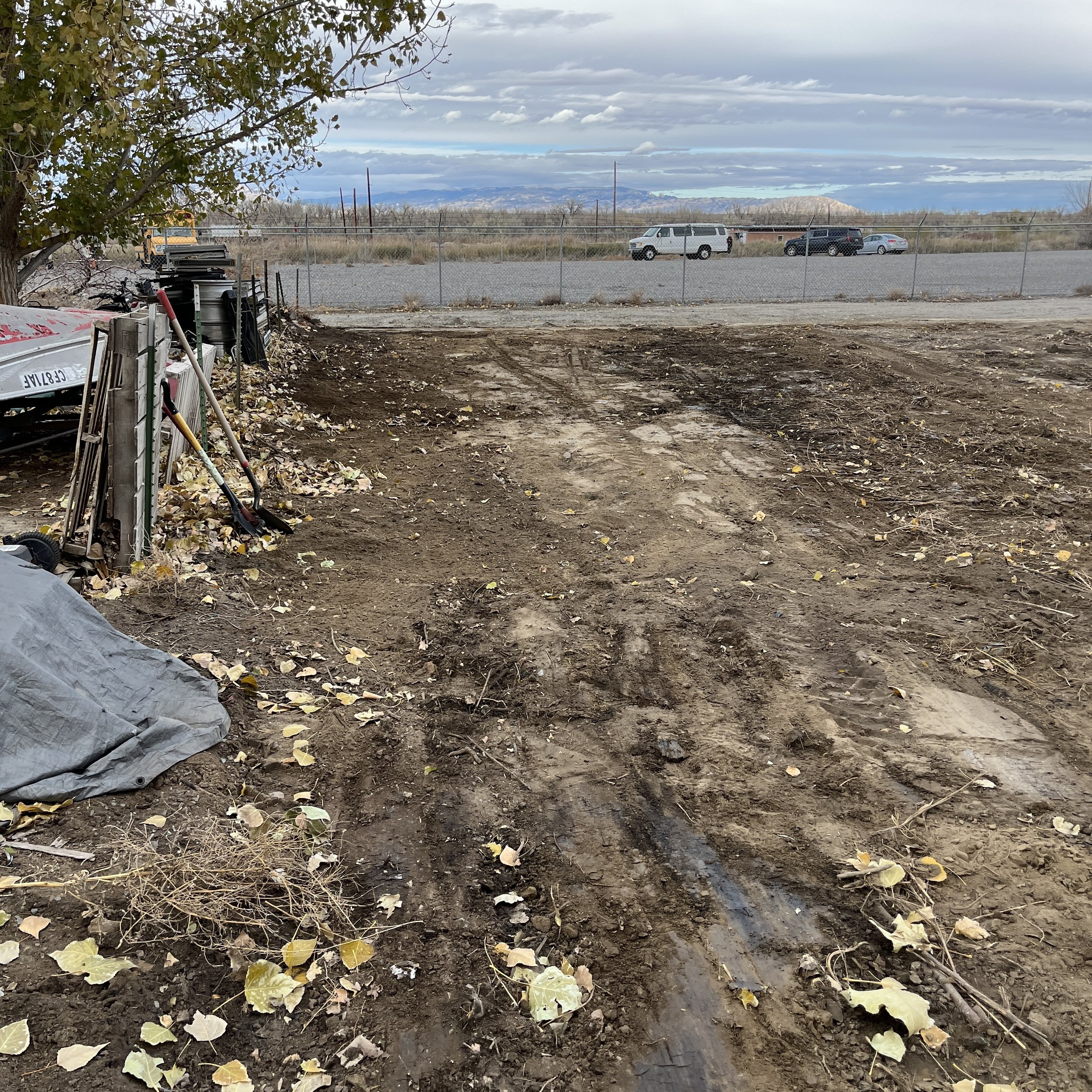 What it looks like after a large debris pile has been all cleaned up off of a property in Lovell, WY