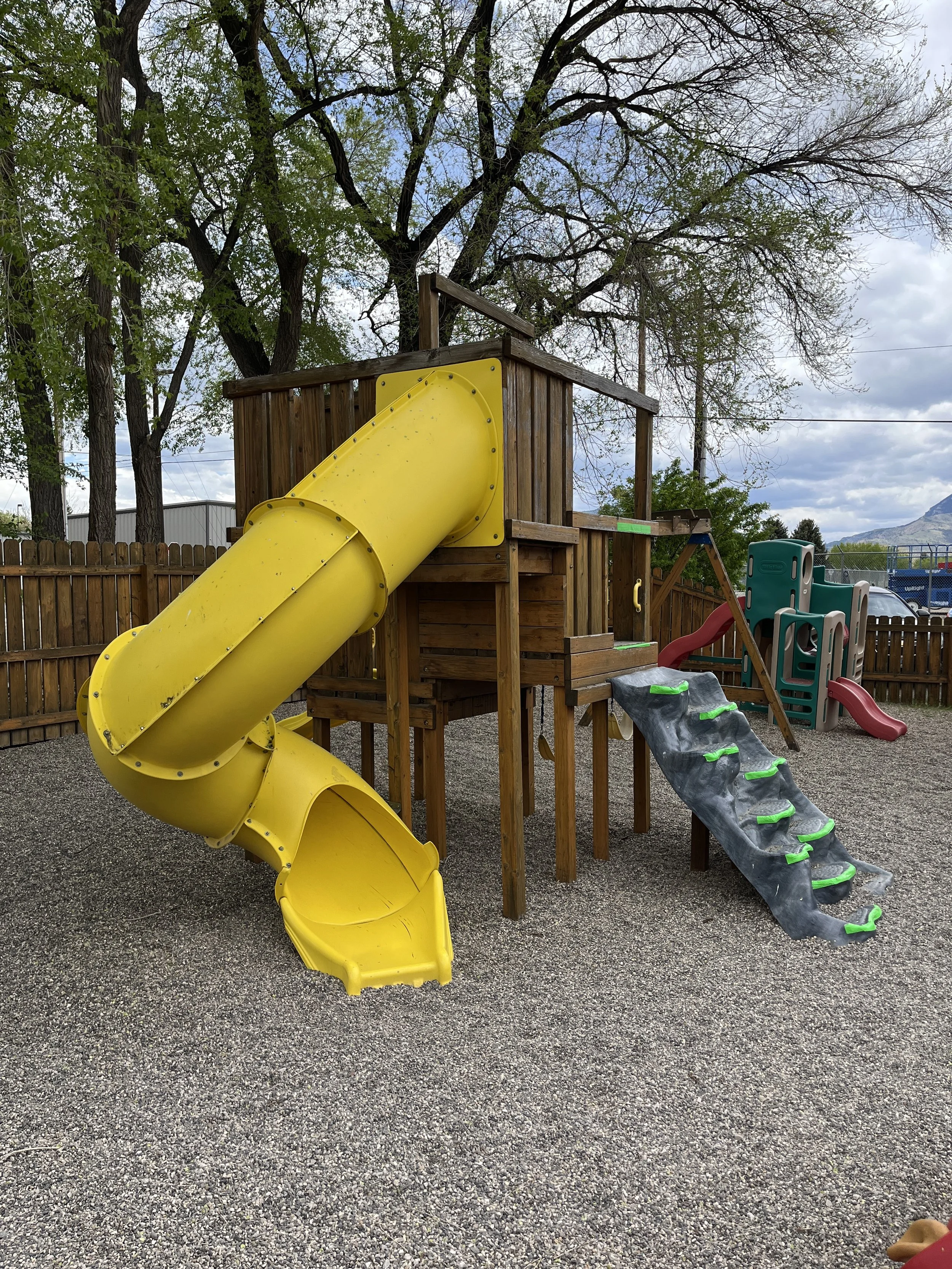 Playground being taken apart and removed near Powell, WY