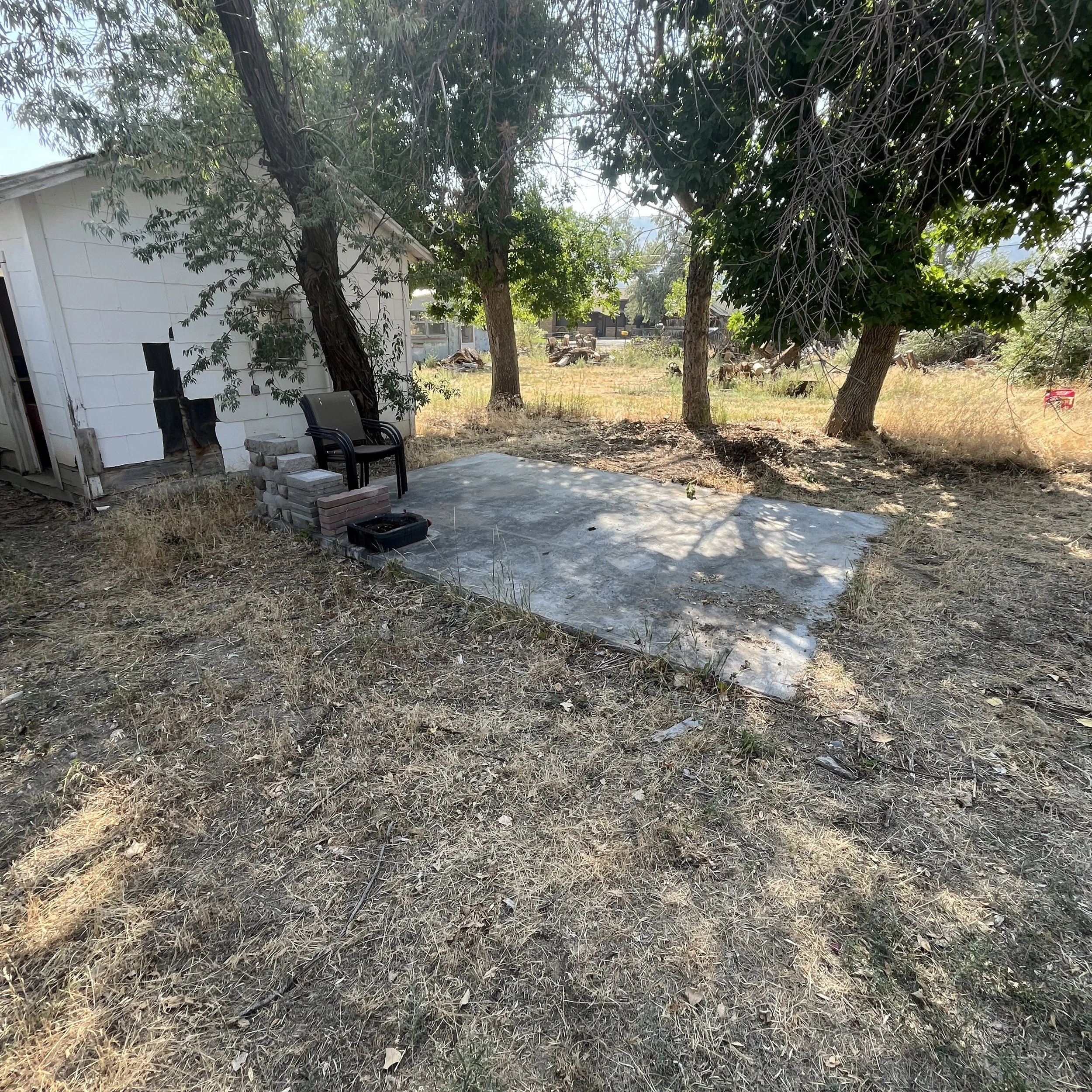 Yard debris being cleaned up near Cody, WY