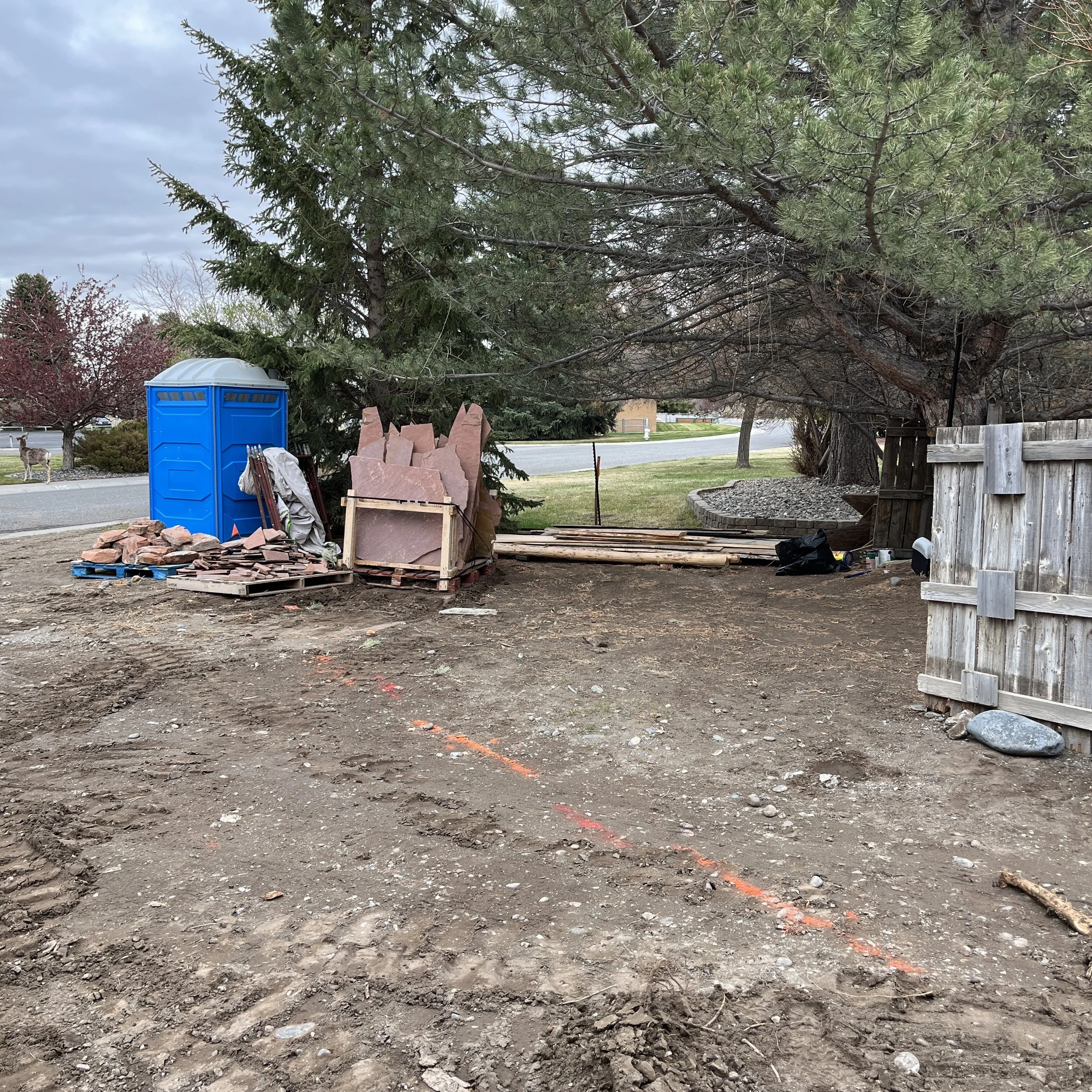 Construction debris pile all cleaned up and organized in Cody, WY