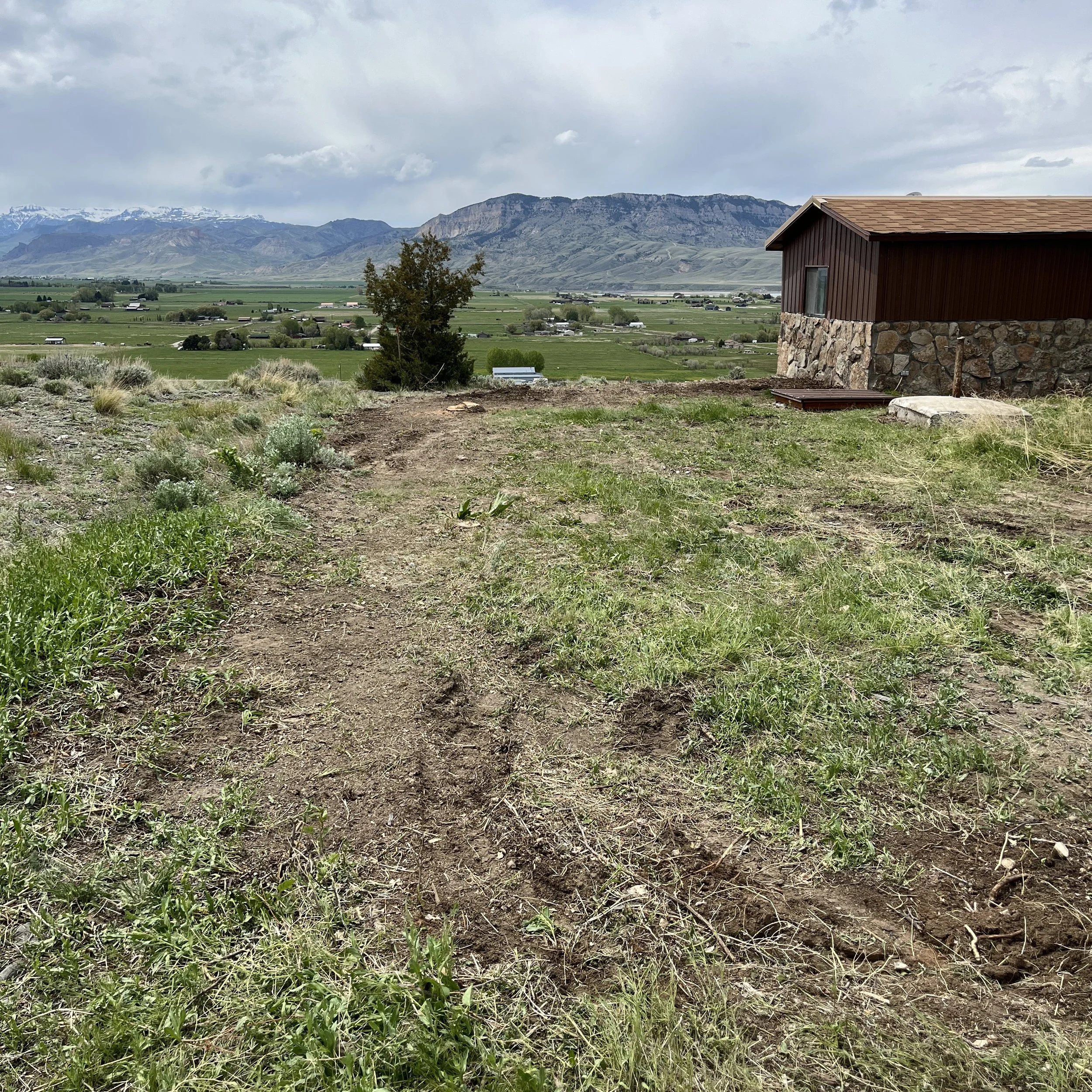 Large weed and brush removal project all cleaned up in Cody, WY