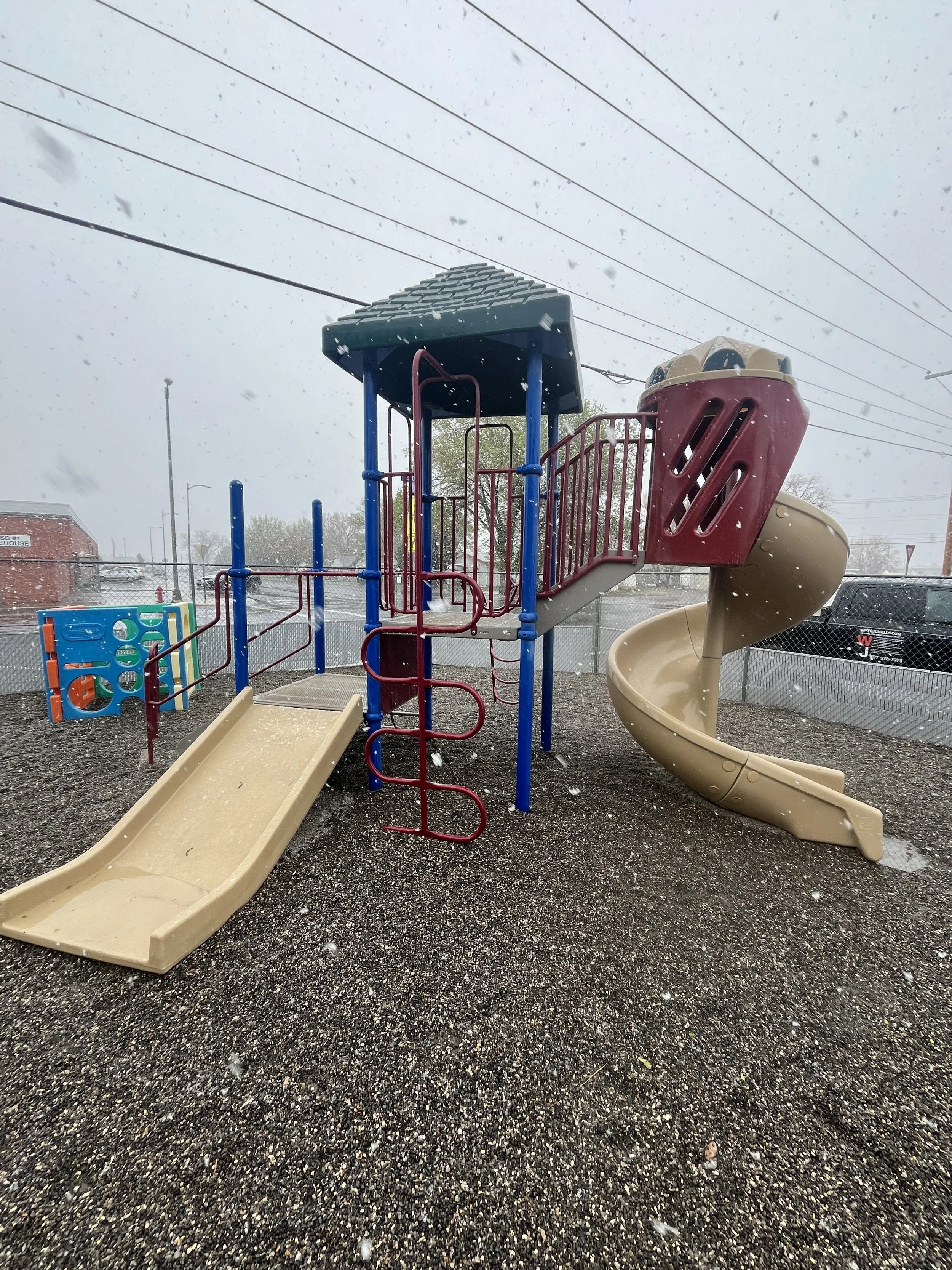 Playground being taken apart and removed near Cody, WY