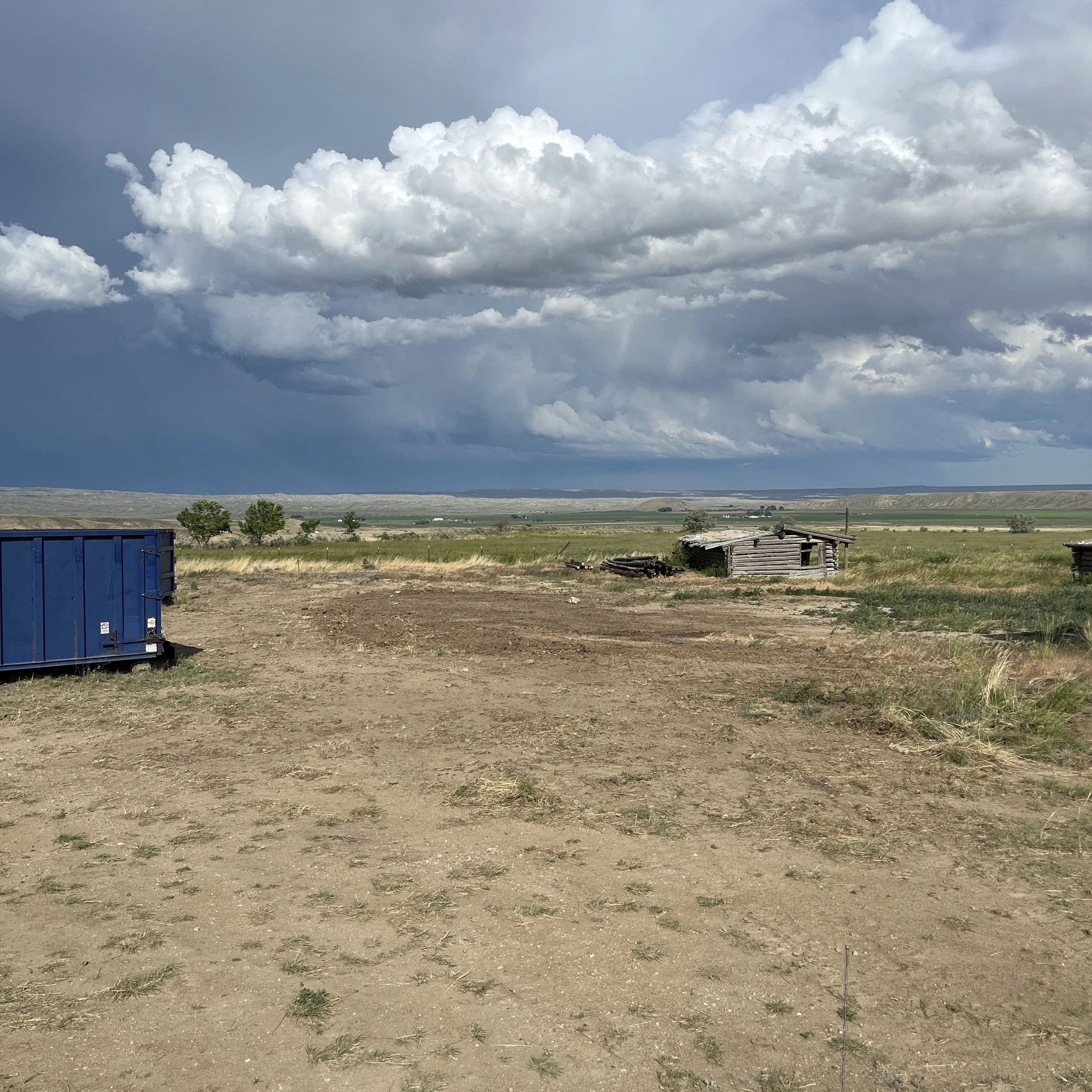 Demolition site of Log structure in Clark, WY all cleaned up