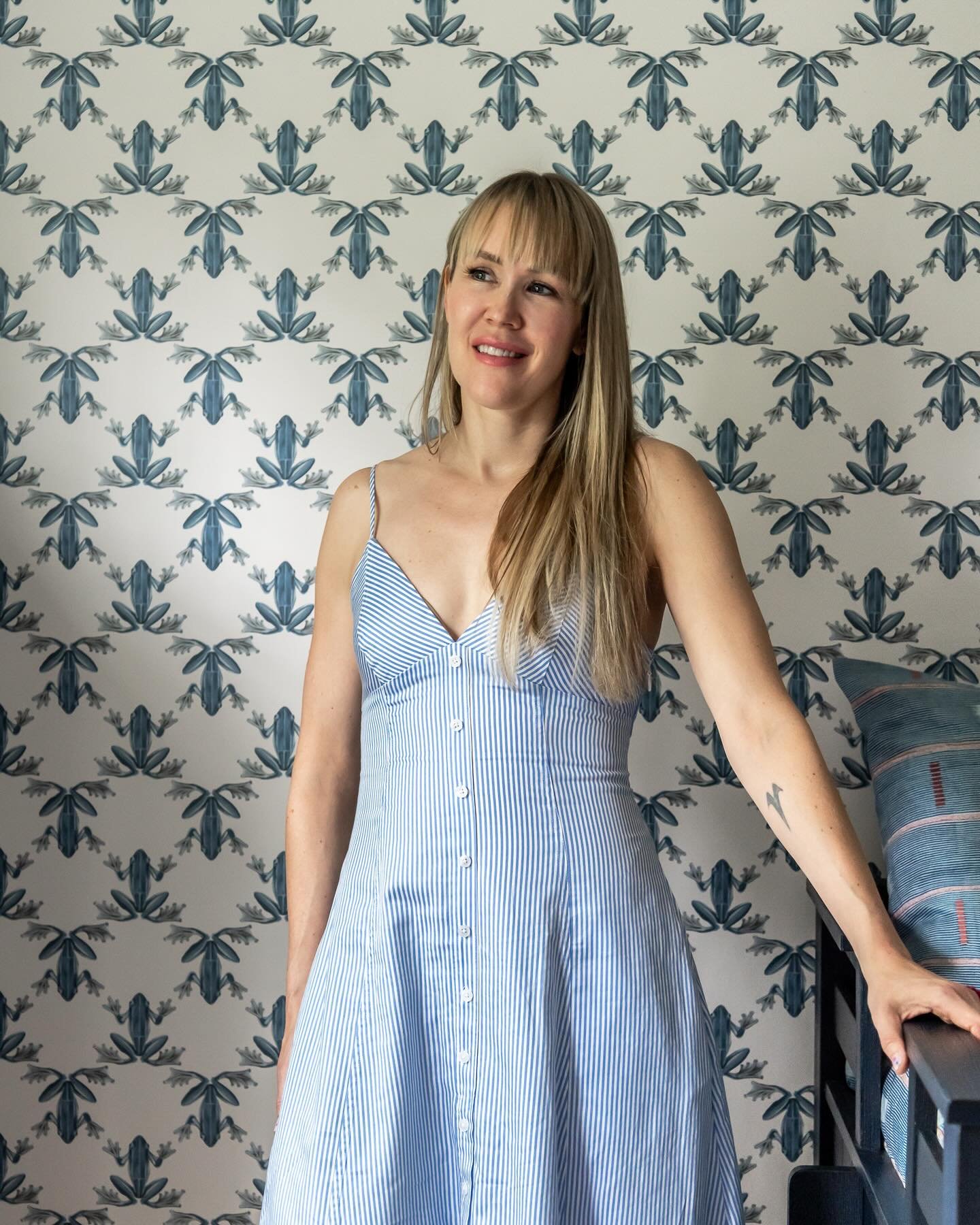 Lately I&rsquo;ve been inspired by playful patterns, personal touches, and creating spaces that feel like joy 💙

Interior Design: @kr_interior_design_studio 
Photographer: @meghanbalcomphotography