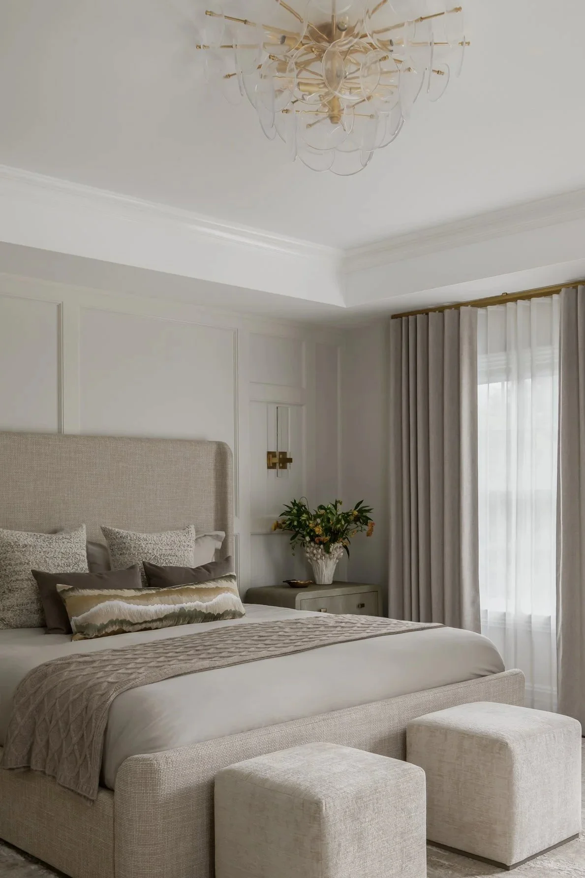 Project Zen Retreat- A tailored master bedroom built for modern living, a full-service approach to timeless design in Summit, NJ.