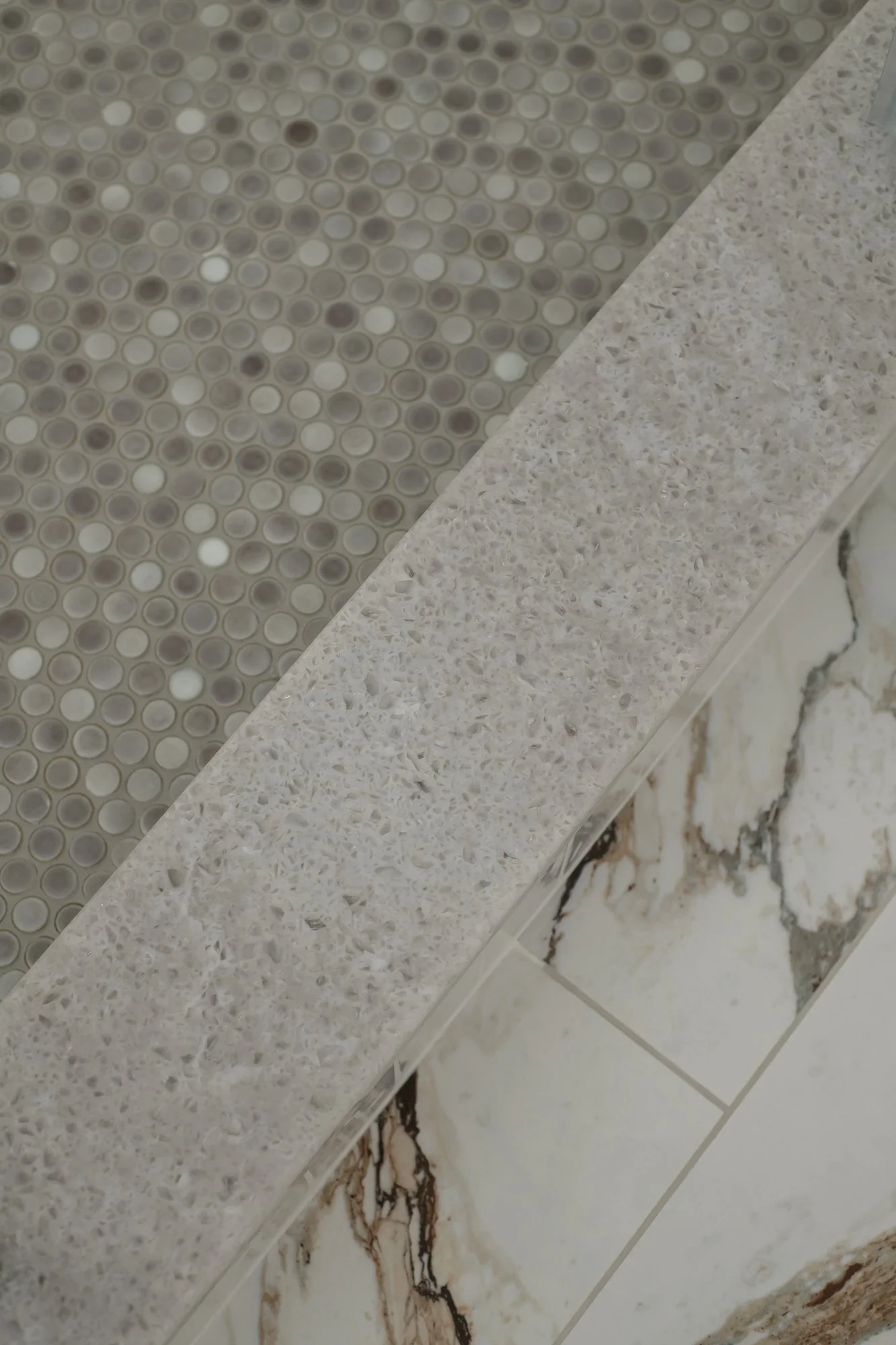tile in primary bathroom in Chatham, NJ