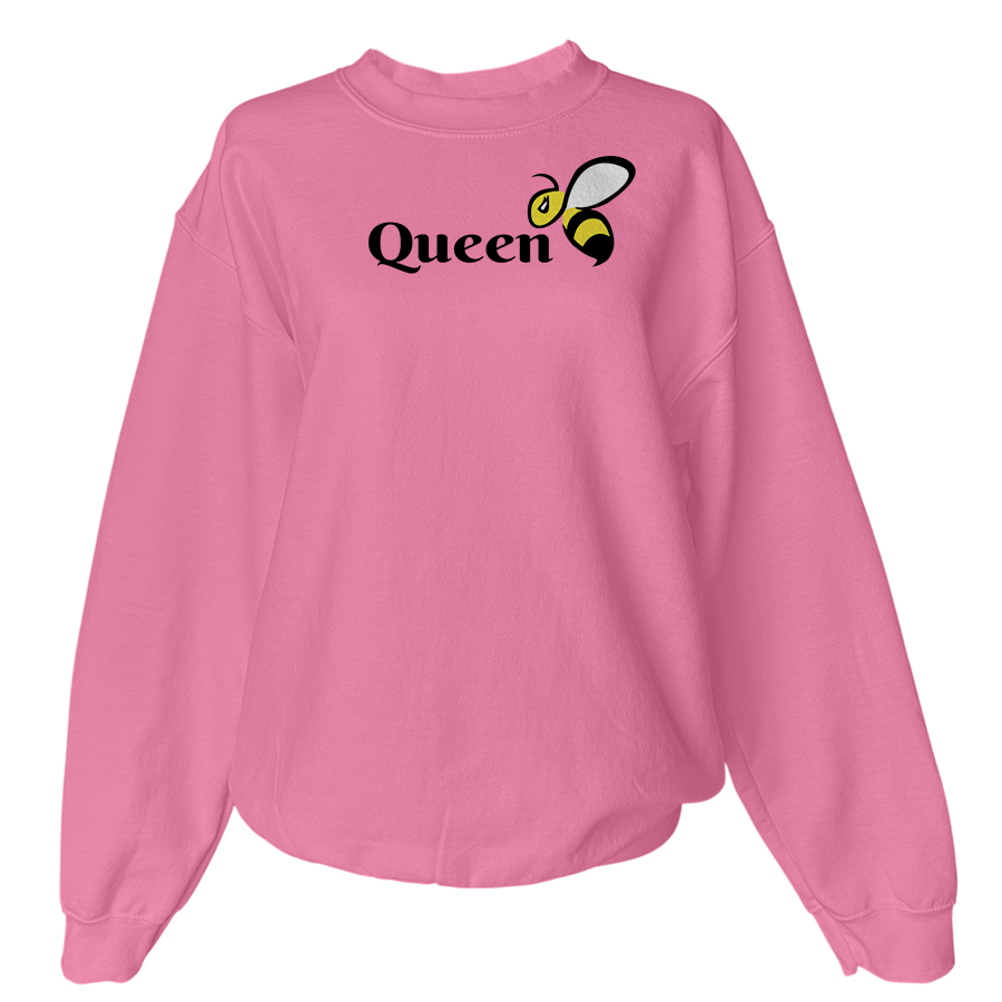 Queen Bee - Crewneck Sweatshirt Light Pink.png