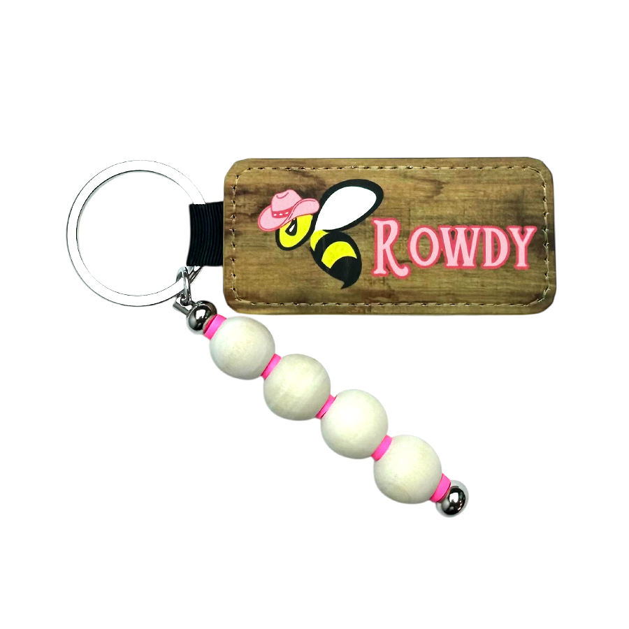 Keychains Bee Rowdy on Wood.png