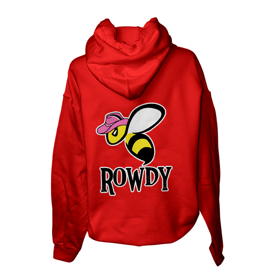 Bee Rowdy - Hoodie - Back Red.png