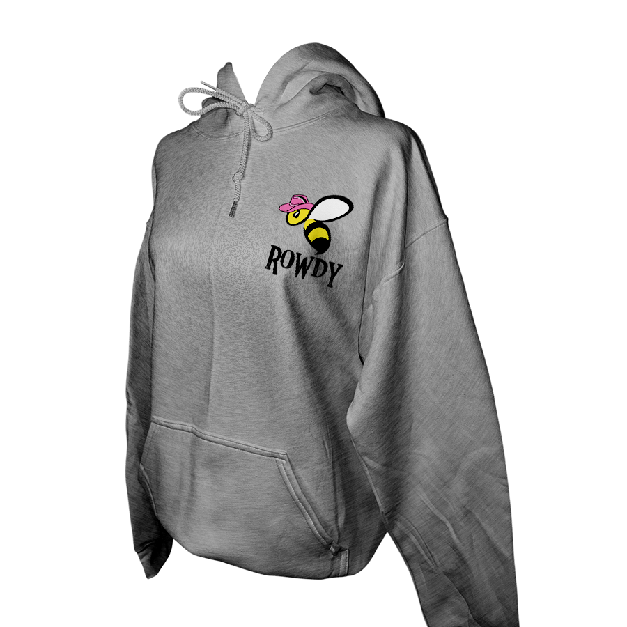 Bee Rowdy - Hoodie - Front Gray.png