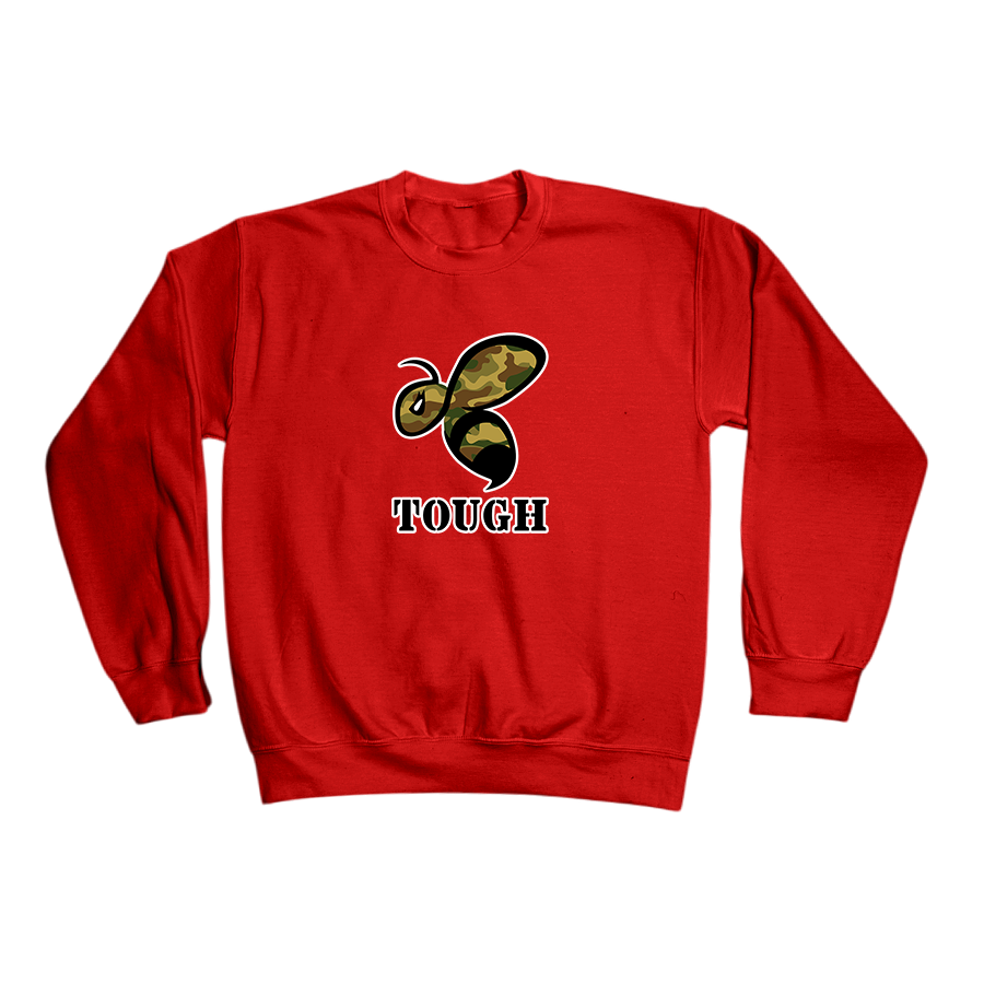Bee Tough - Crewneck Sweatshirt Red.png