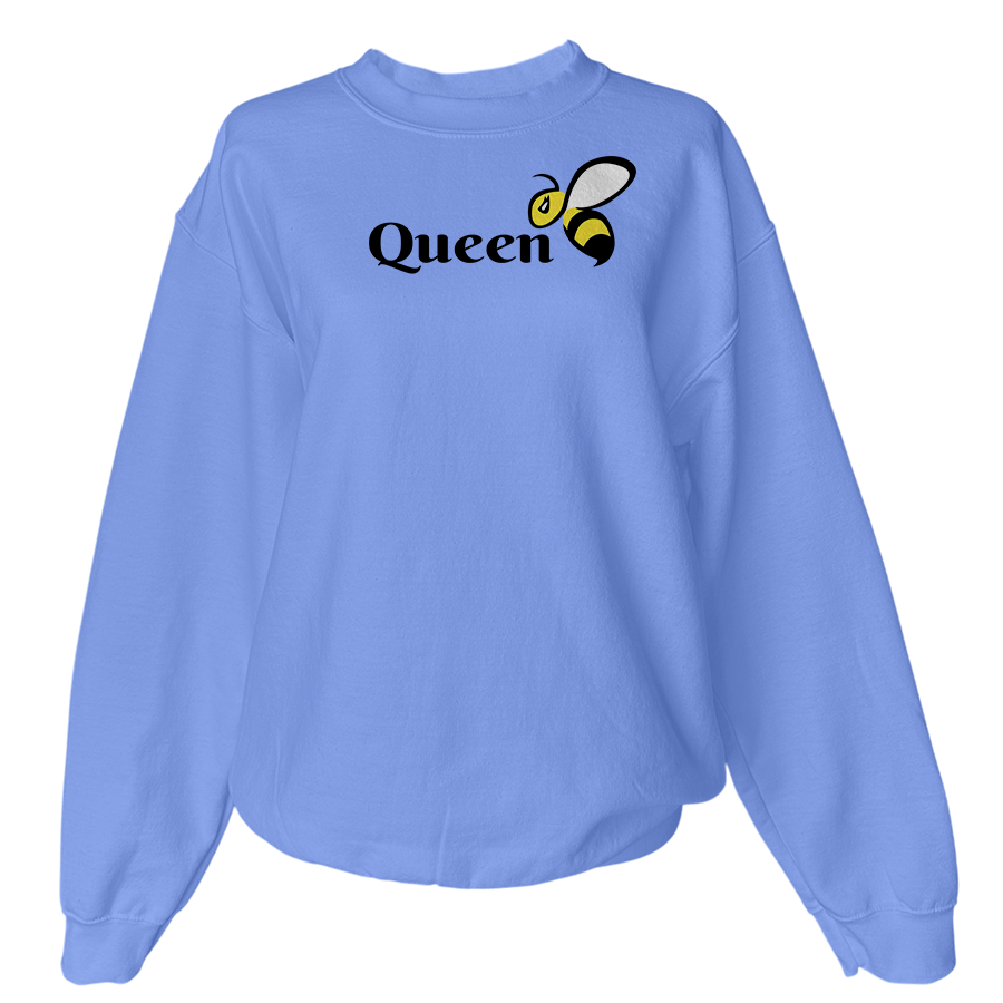 Queen Bee - Crewneck Sweatshirt Light Blue.png