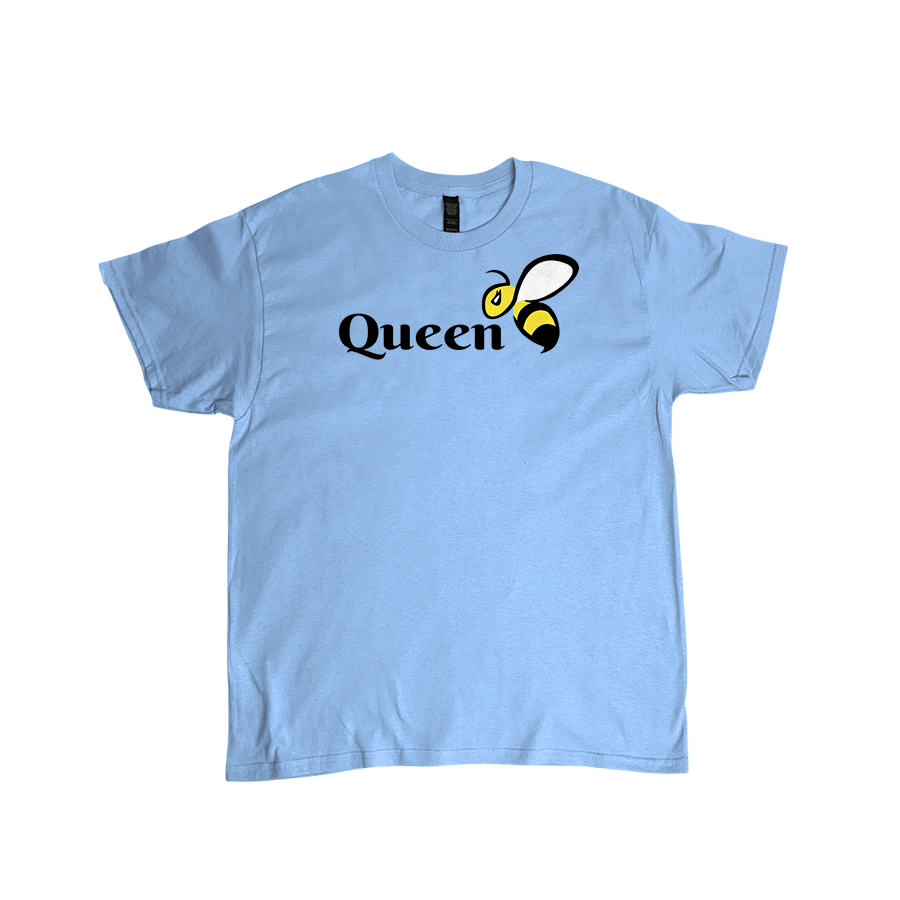 Queen Bee - Graphic T-Shirt LIght Blue.png