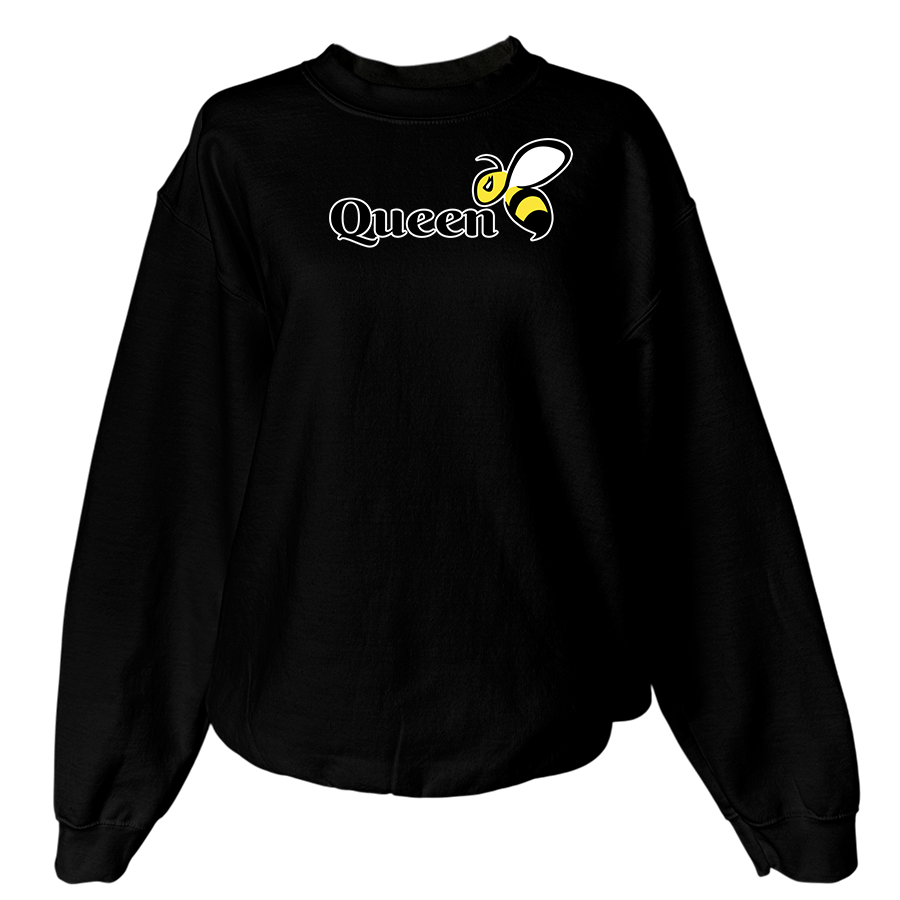 Queen Bee - Crewneck Sweatshirt Black.png