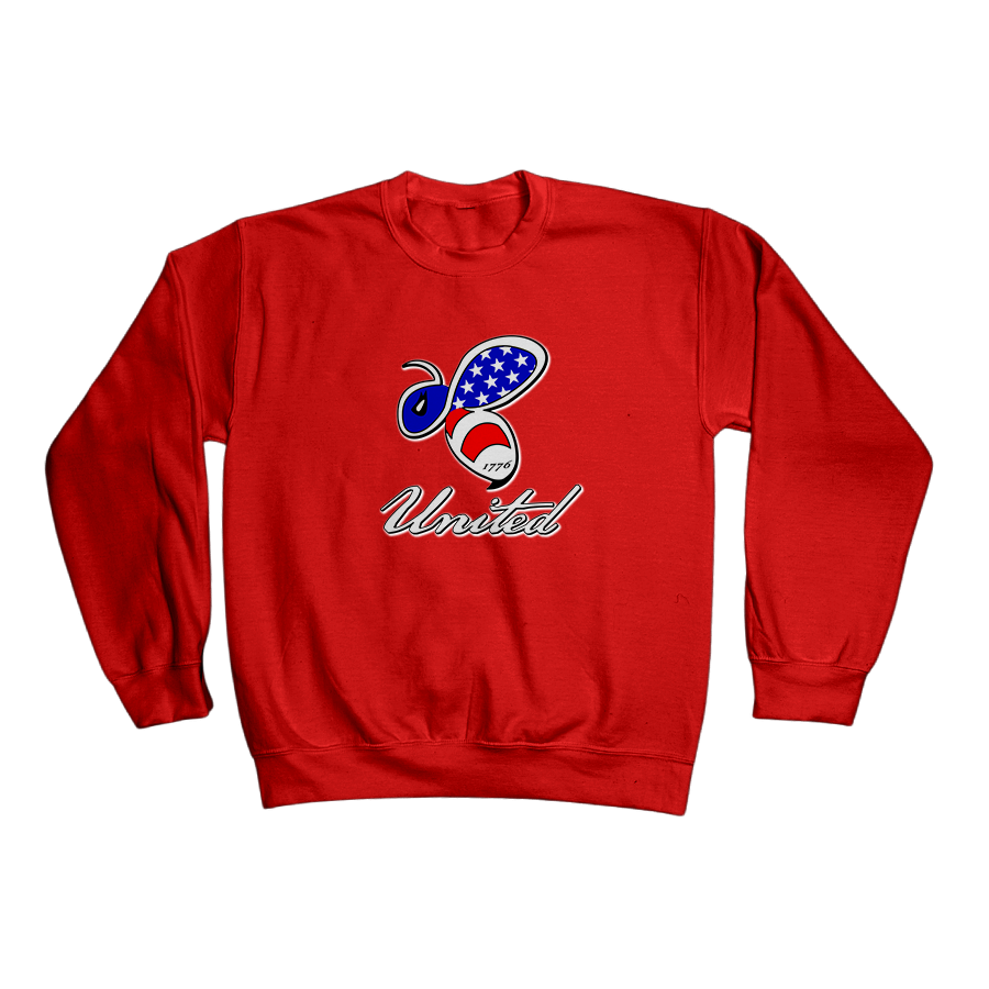 Bee United - Crewneck Sweatshirt Red.png