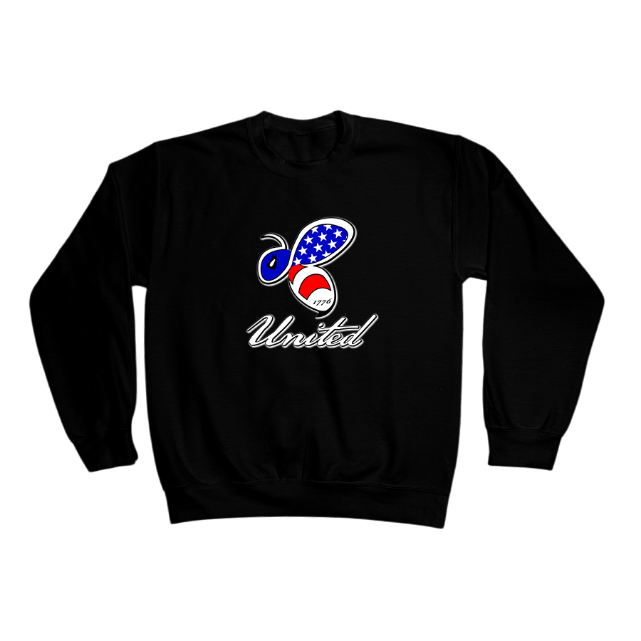 Bee United - Crewneck Sweatshirt Black.png