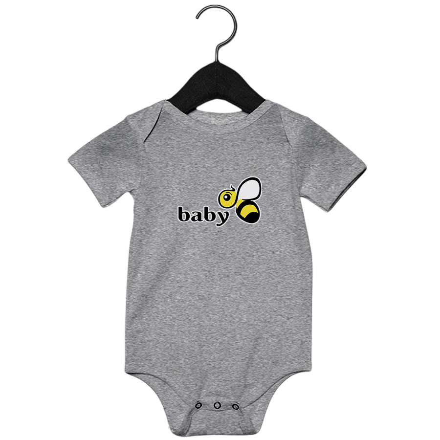Baby Bee Onsie Gray.png