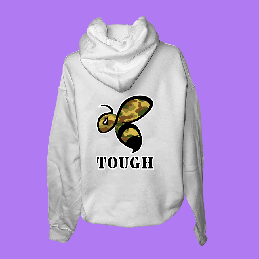 Bee Tough - Hoodie - Back White.png