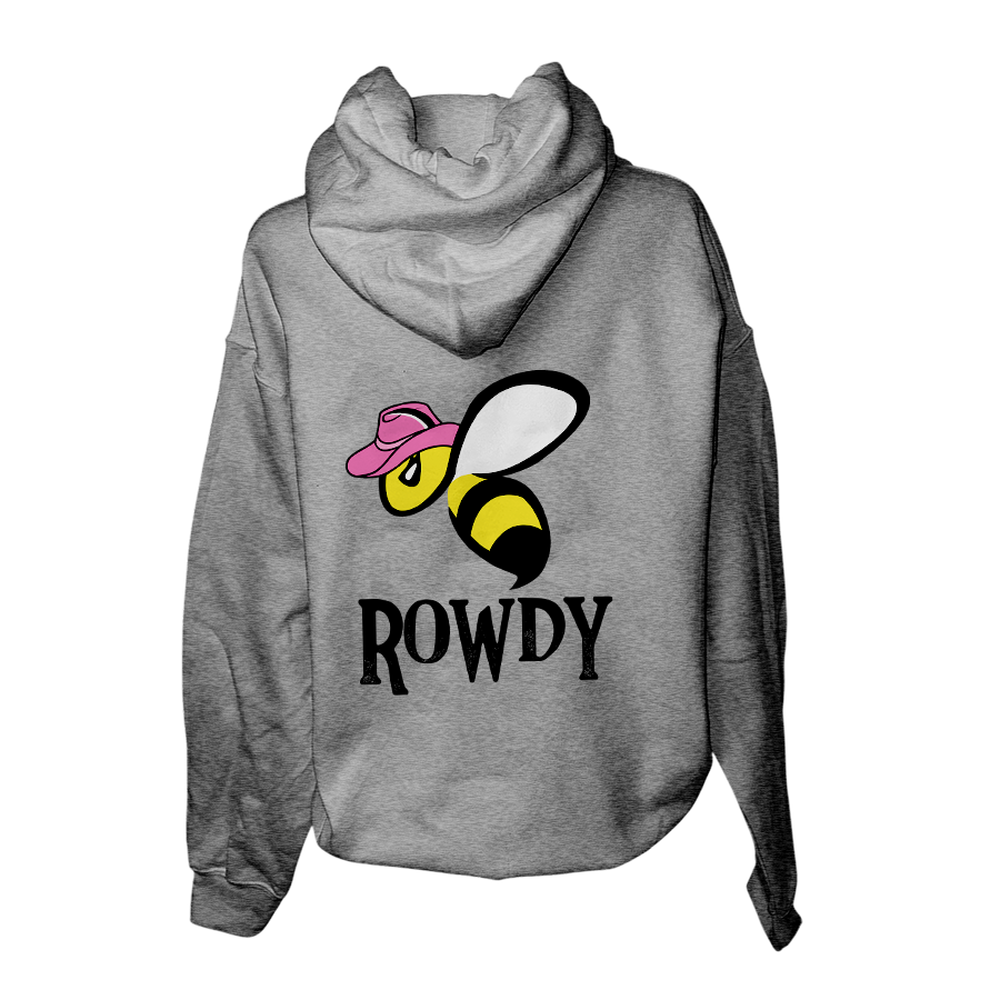Bee Rowdy - Hoodie - Back Gray.png