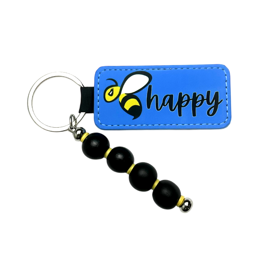 Keychains Bee Happy Blue.png