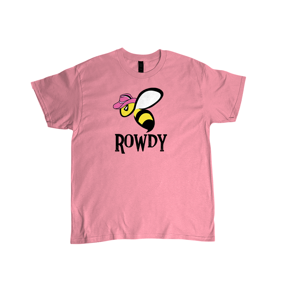 Bee Rowdy - Graphic T-Shirt Light Pink.png