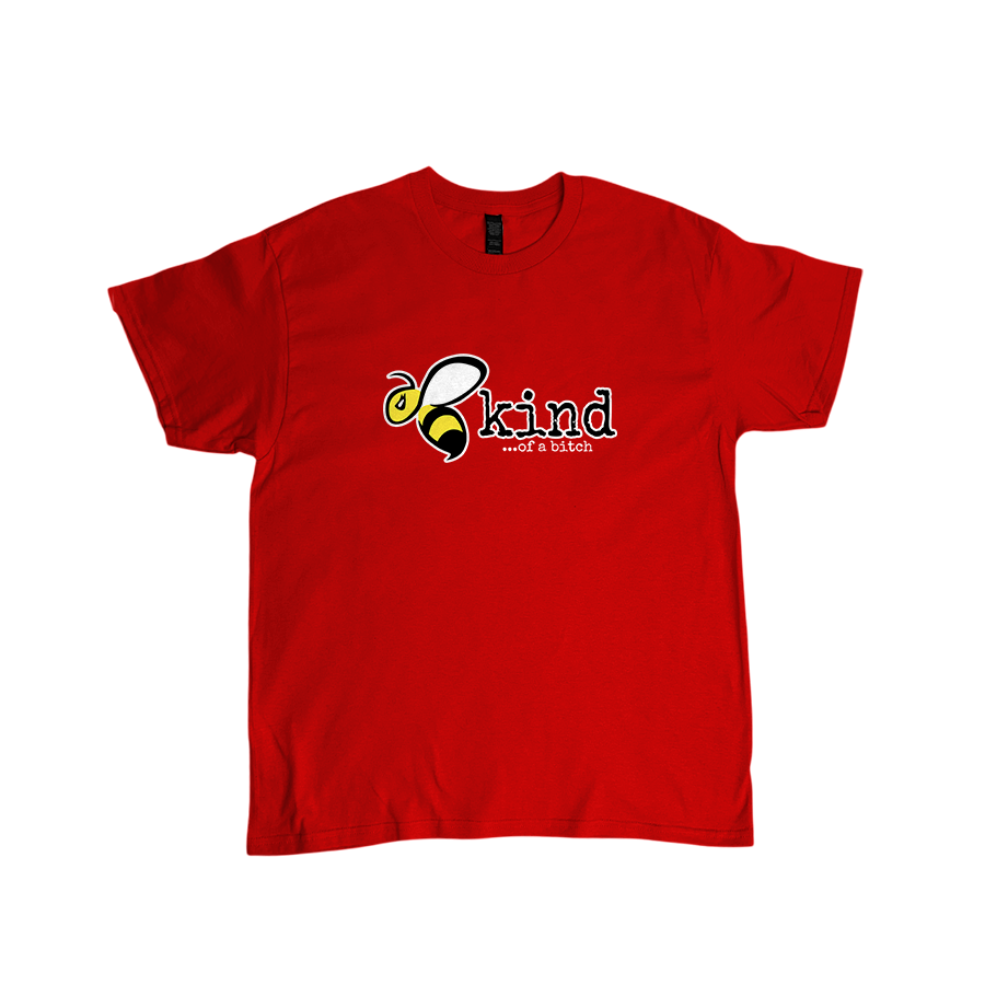 Bee_Kind_of_a_bitch_-_Graphic_T-Shirt_Red.png