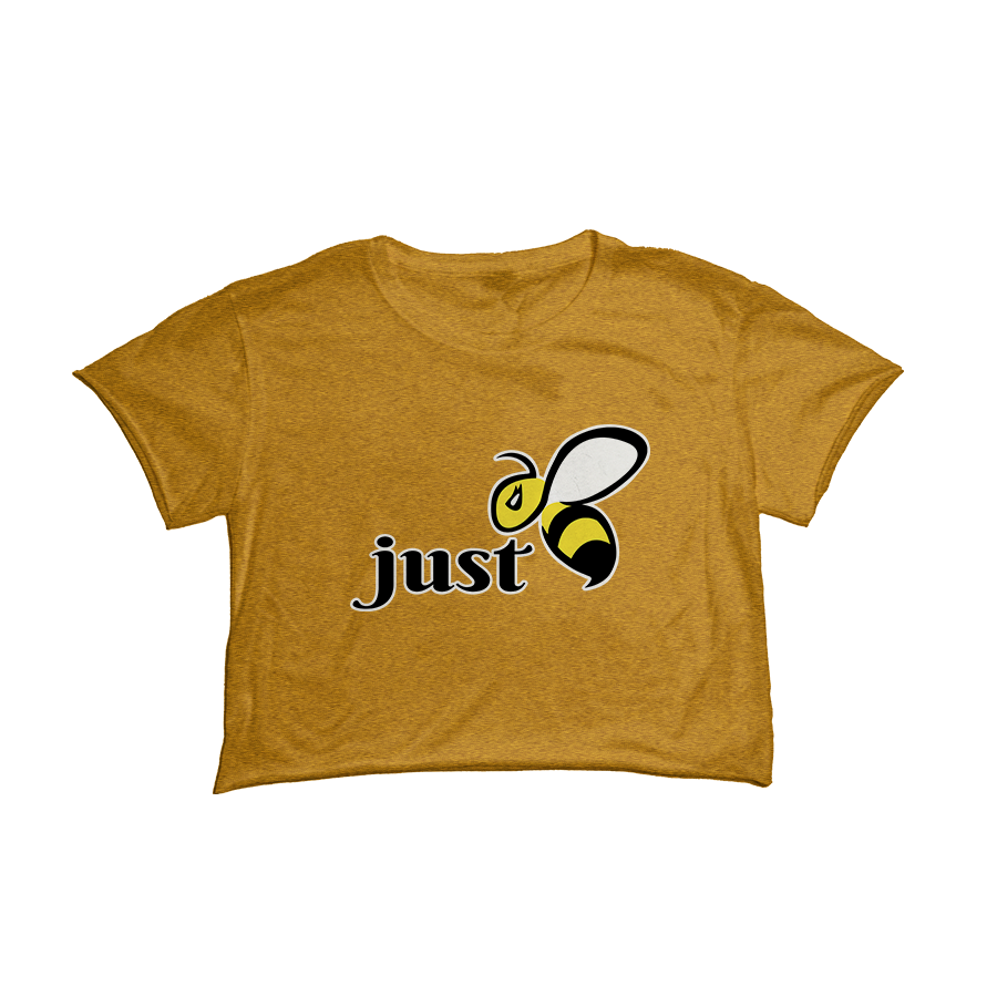 Just Bee - Crop Top T-Shirt Gold.png