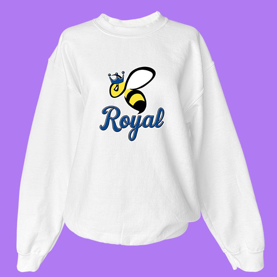 Bee Royal - Crewneck Sweatshirt White.png