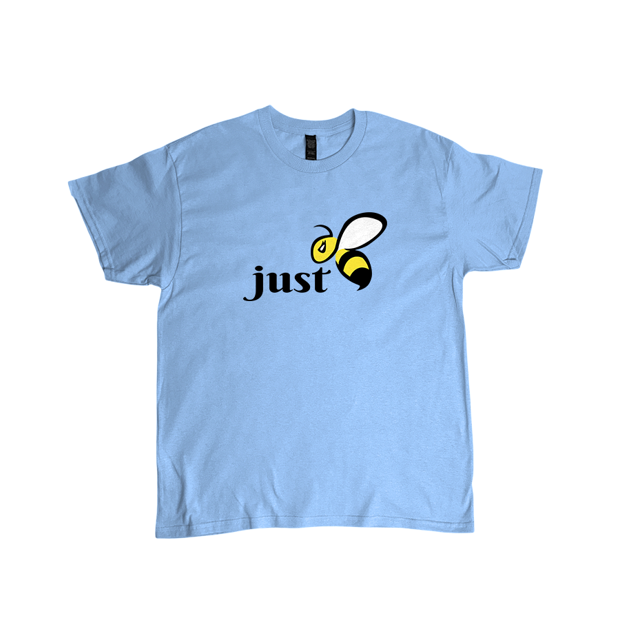 Just Bee - Graphic T-Shirt LIght Blue.png