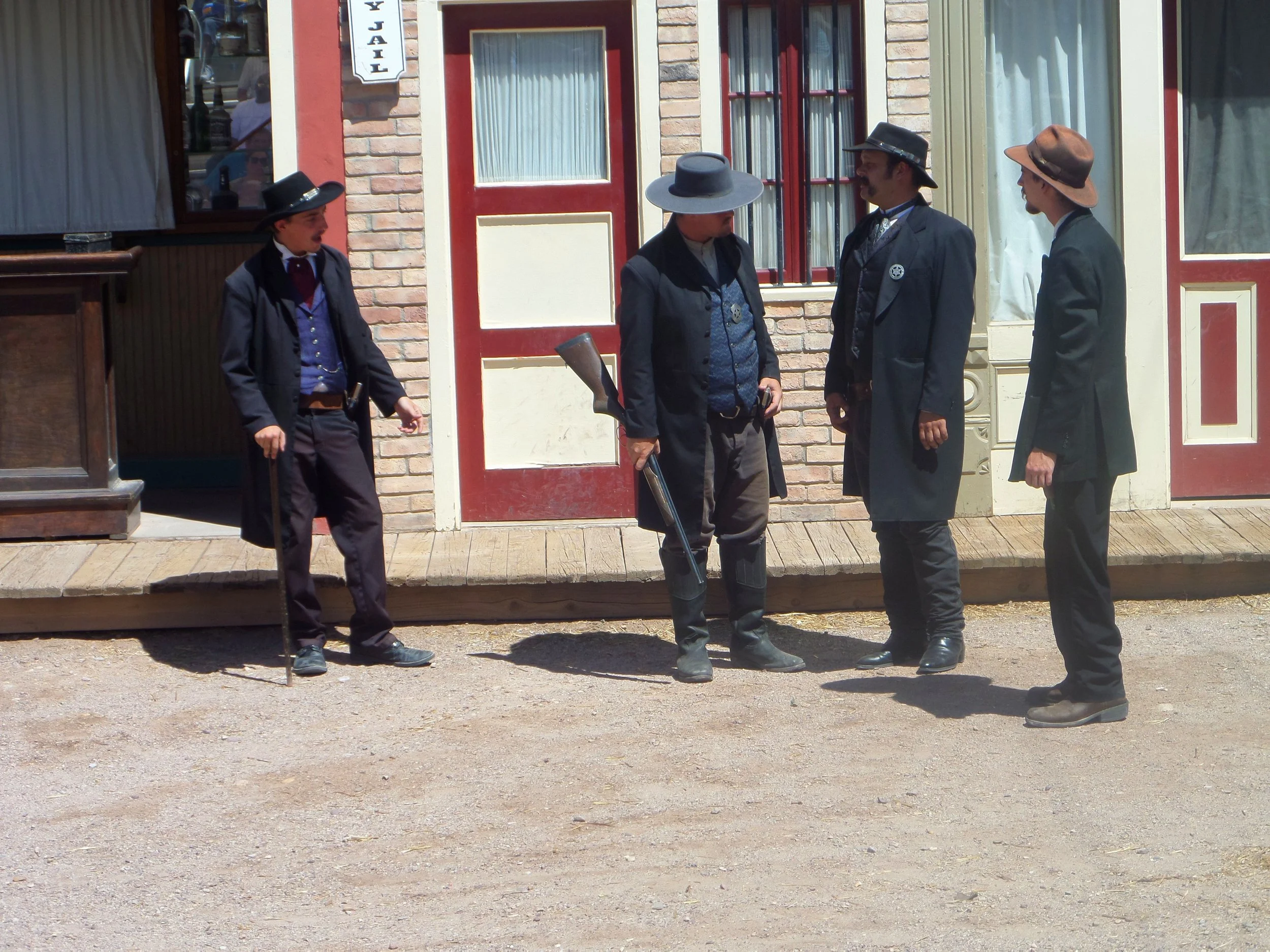 Live reenactment of the OK Corral gunfight in Tombstone, Arizona